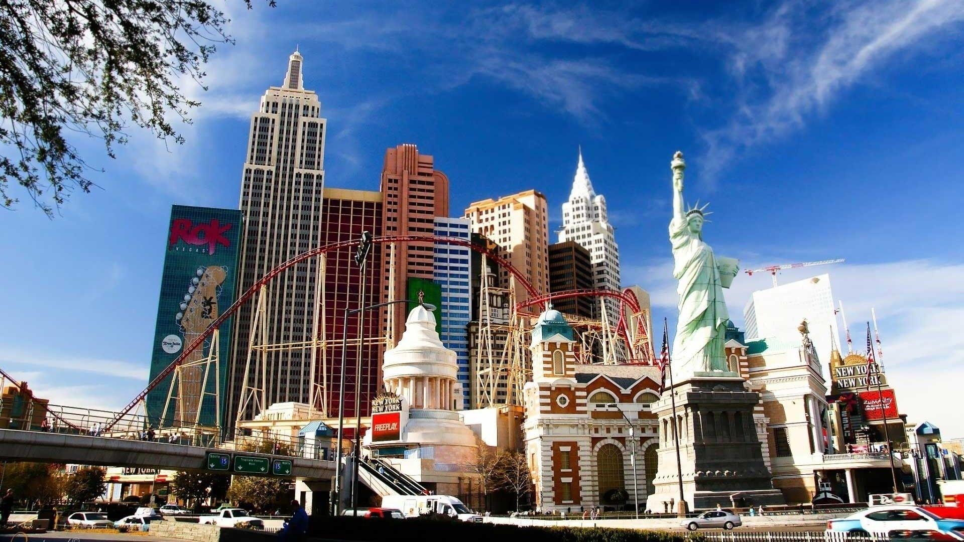 1920x1080 las vegas, new york, statue Wallpaper, HD City 4K Wallpaper