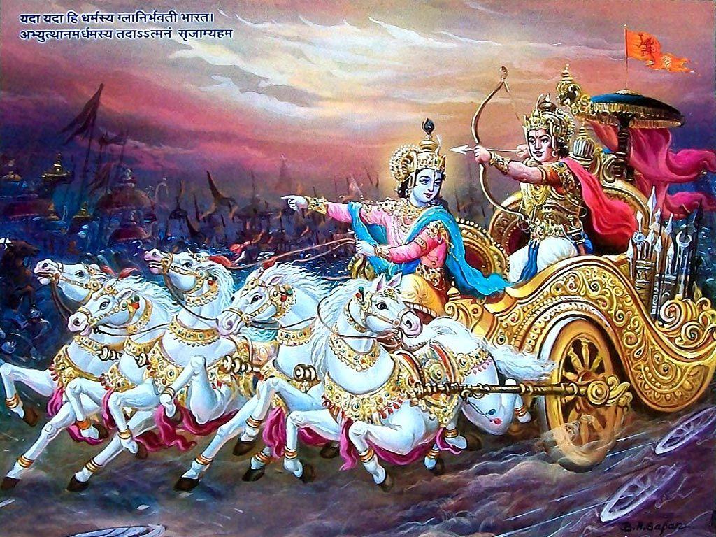 1024x768 Krishna Arjun. Krishna wallpaper