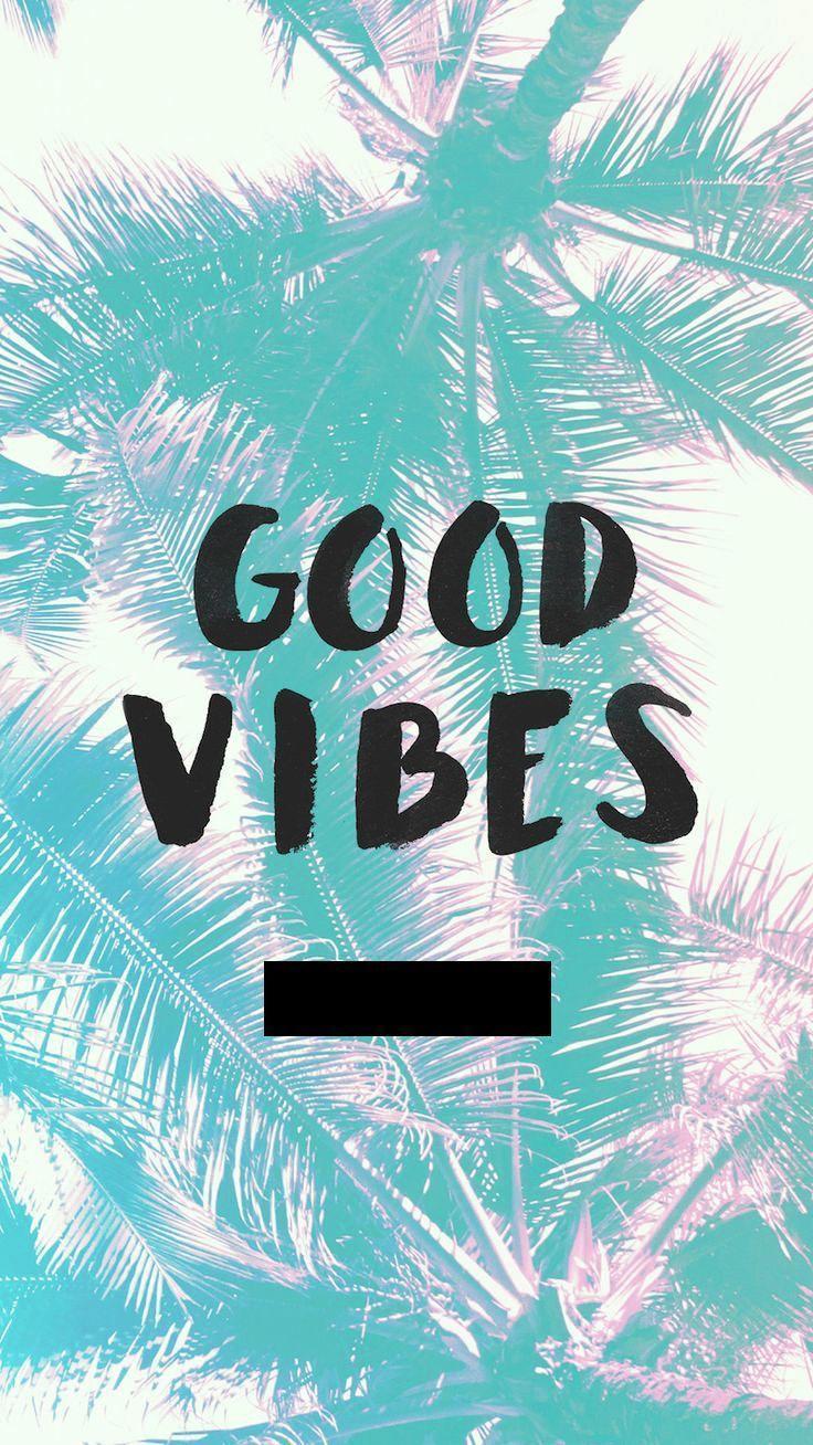 Free Vector  Good vibes only text mobile background vector