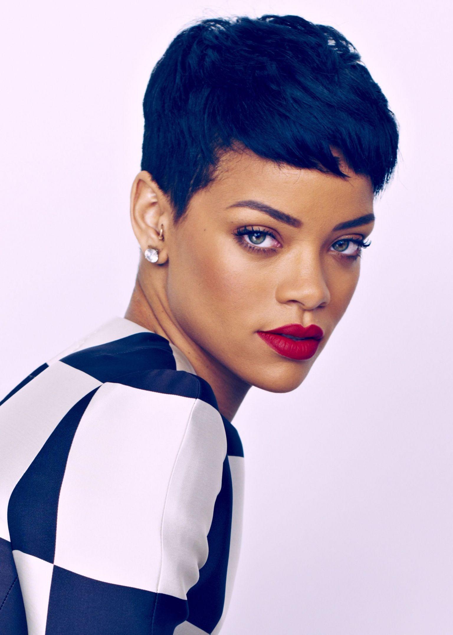 1536x2152 Music Rihanna Singers Singer Lipstick Short Hair Black Hair