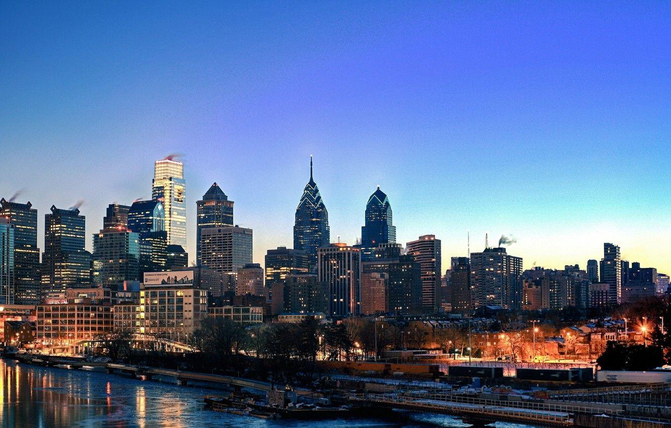 1332x850 Wallpaper USA, United States, skyline, morning, philadelphia