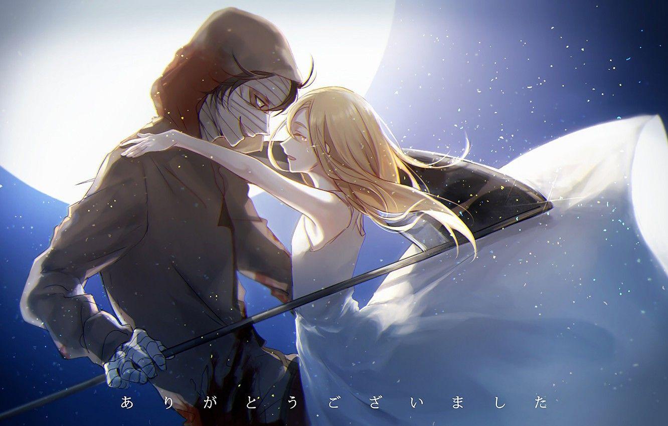 1332x850 Wallpaper girl, hugs, guy, two, Angel bloodshed, Satsuriku