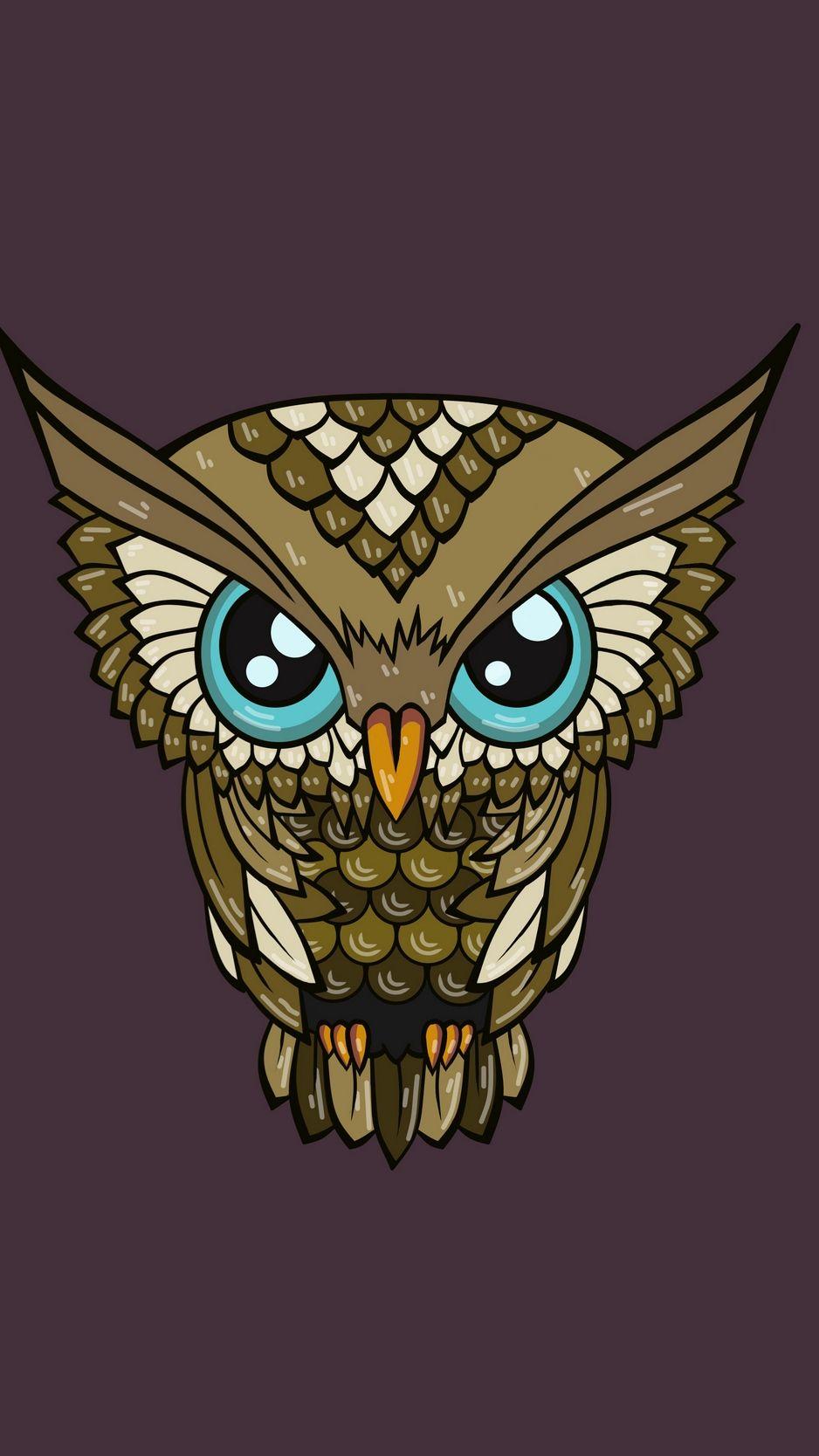 Owl Background Wallpaper iPhone Phone 4K #1550e