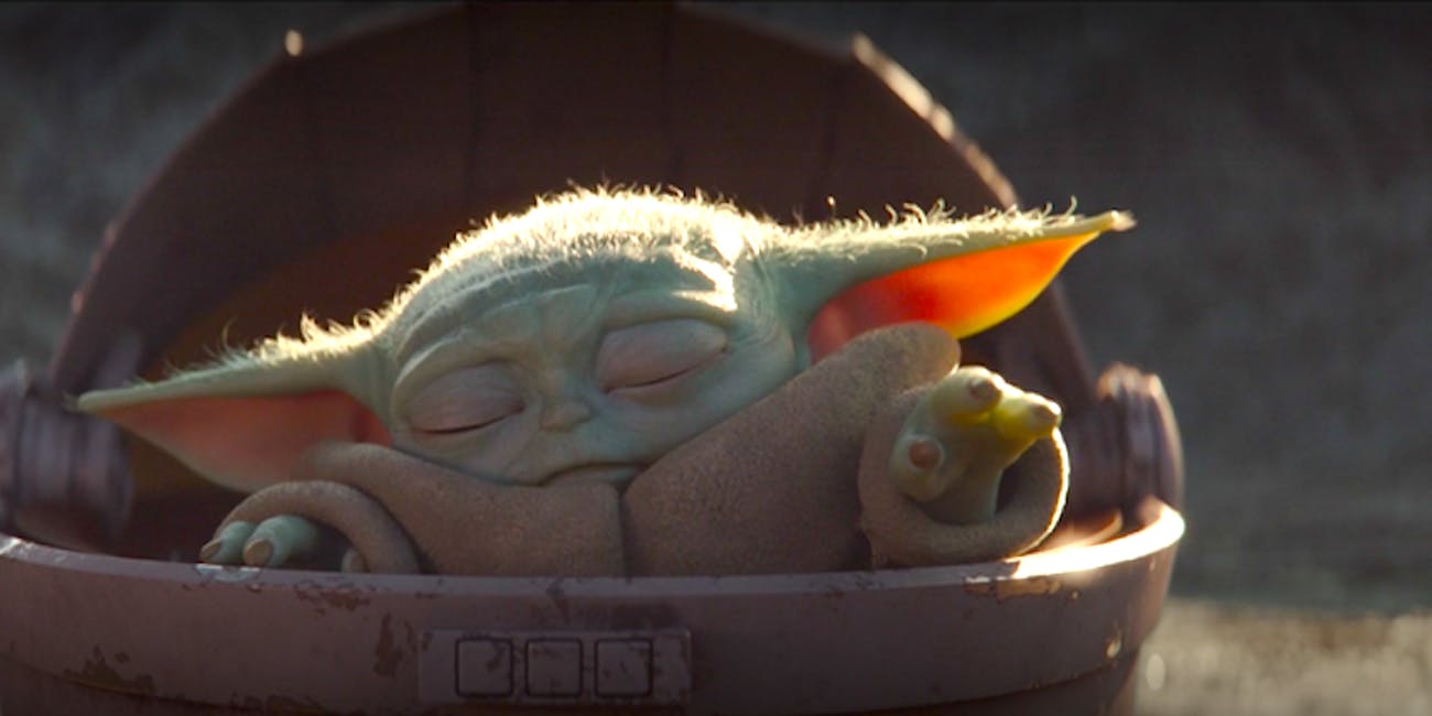 Hình nền đẹp cho Baby Yoda 1300x650