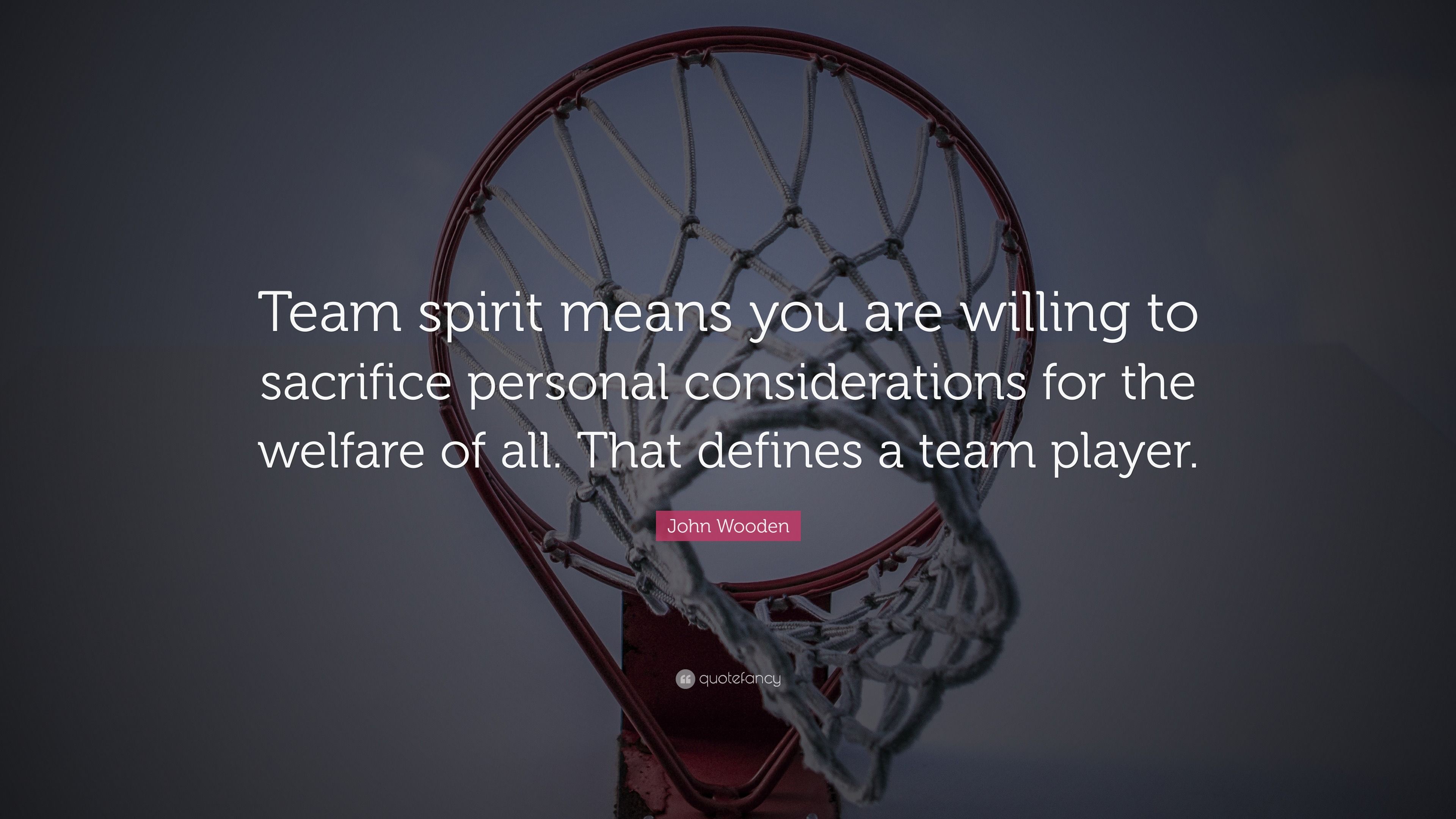 3840x2160 John Wooden Quote: “Team spirit means