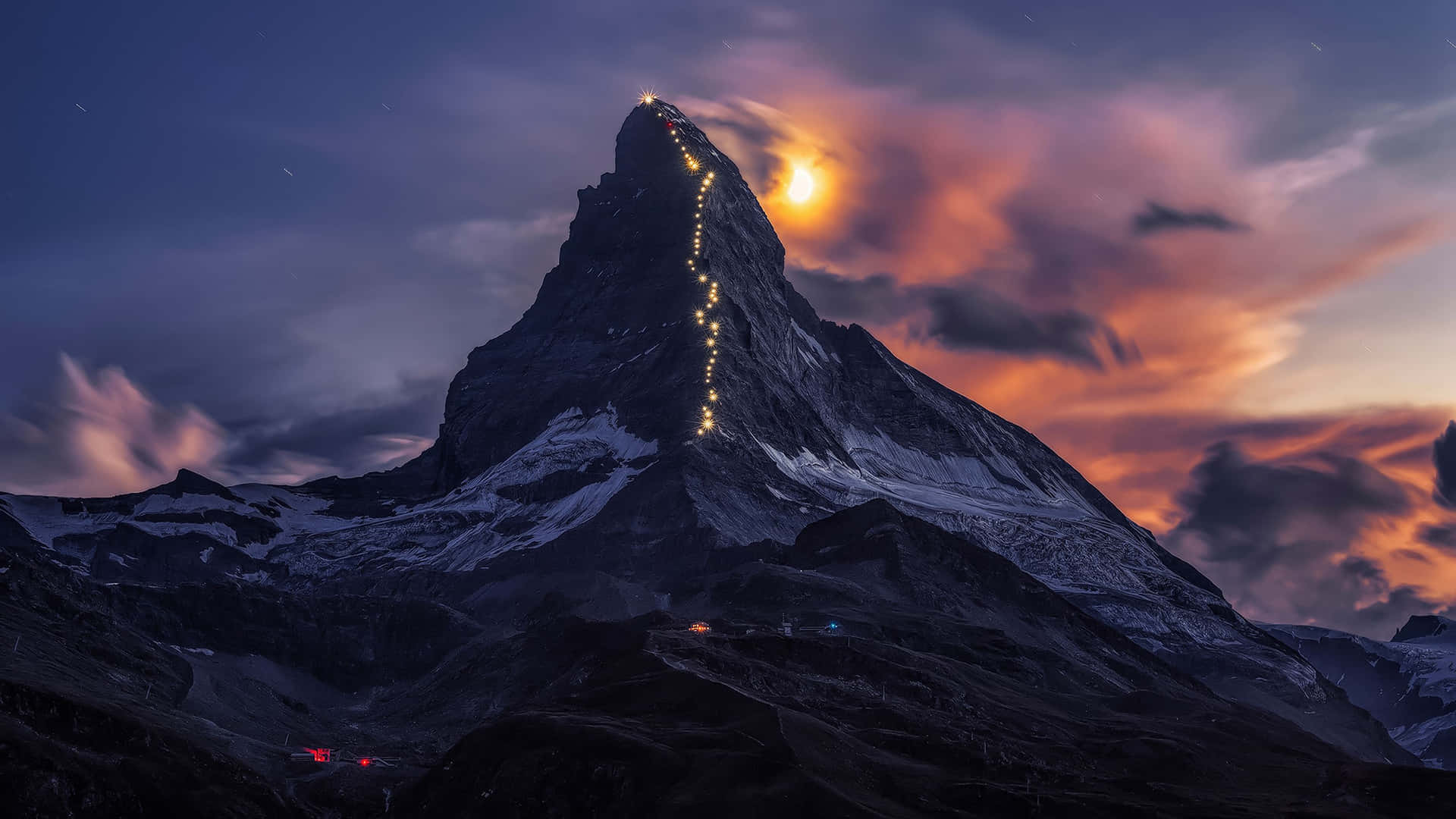 1920x1080 The Matterhorn Under A Cloud Sky