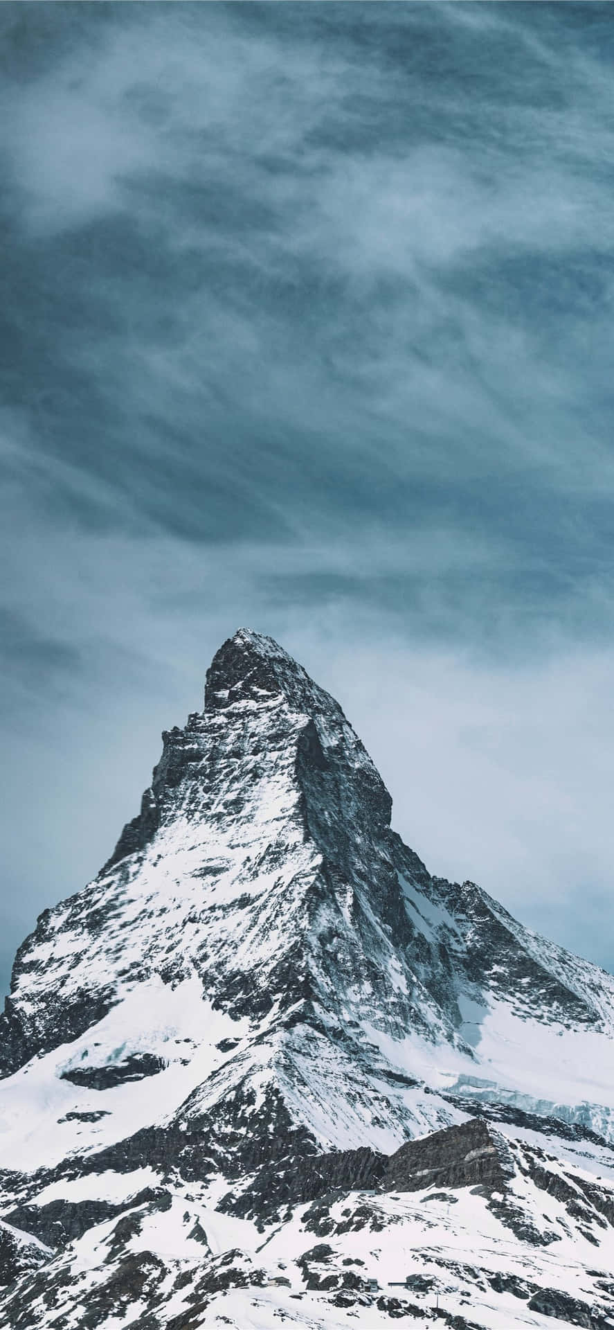 887x1920 Snowy Matterhorn Peak Wallpaper
