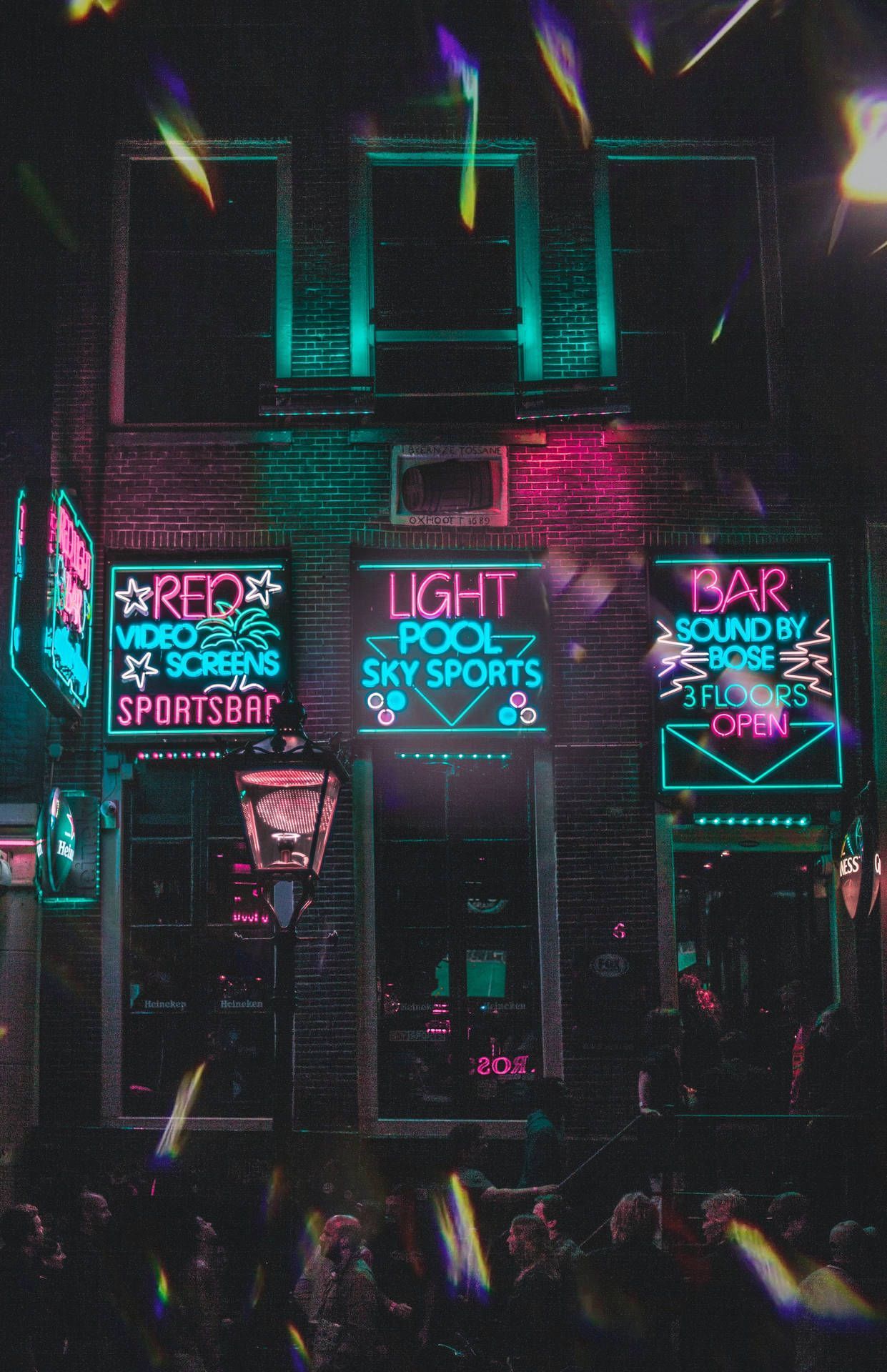 1241x1920 4k Neon Bar Signs Wallpaper