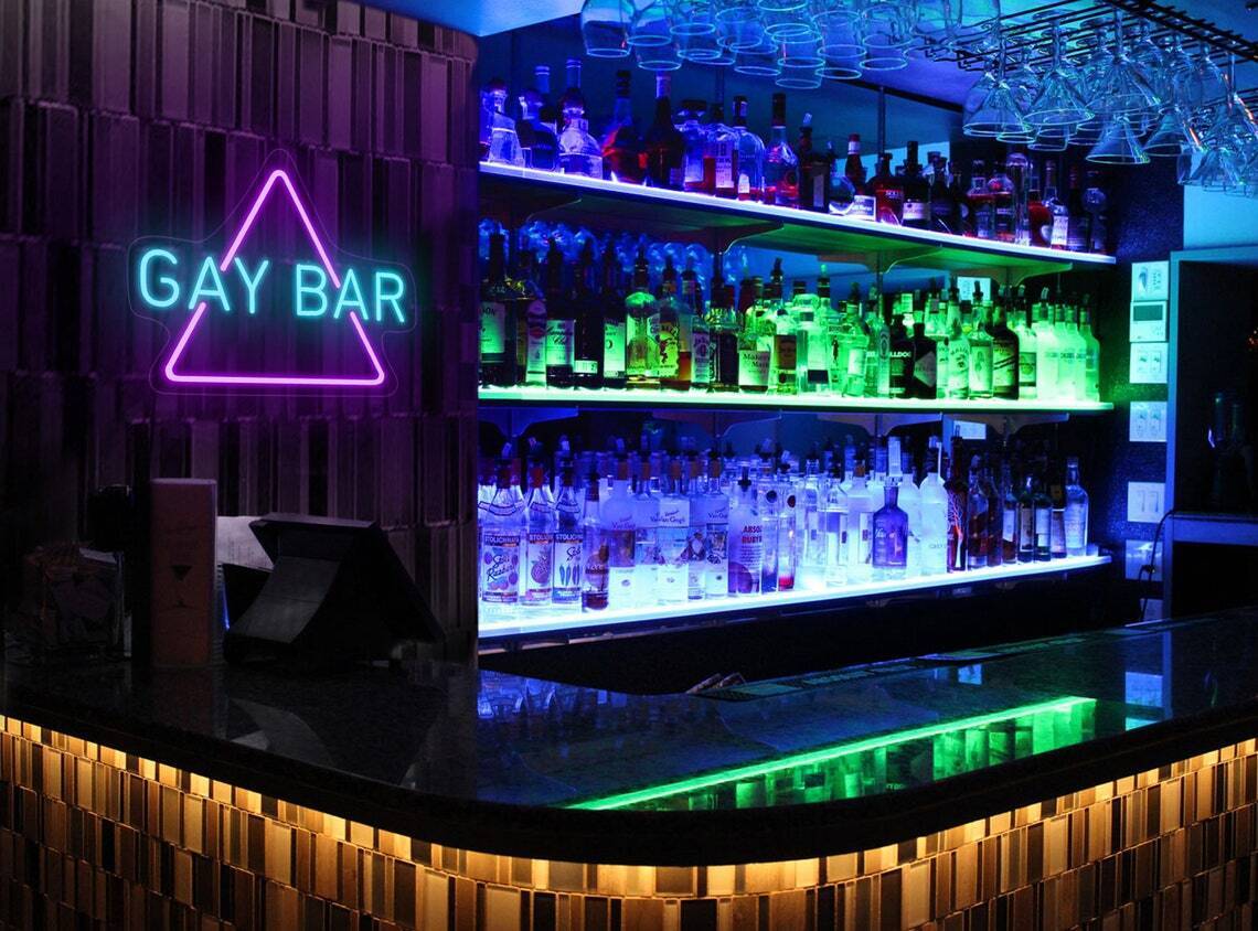 1140x844 GAY BAR Neon Sign Gay bar el neon sign