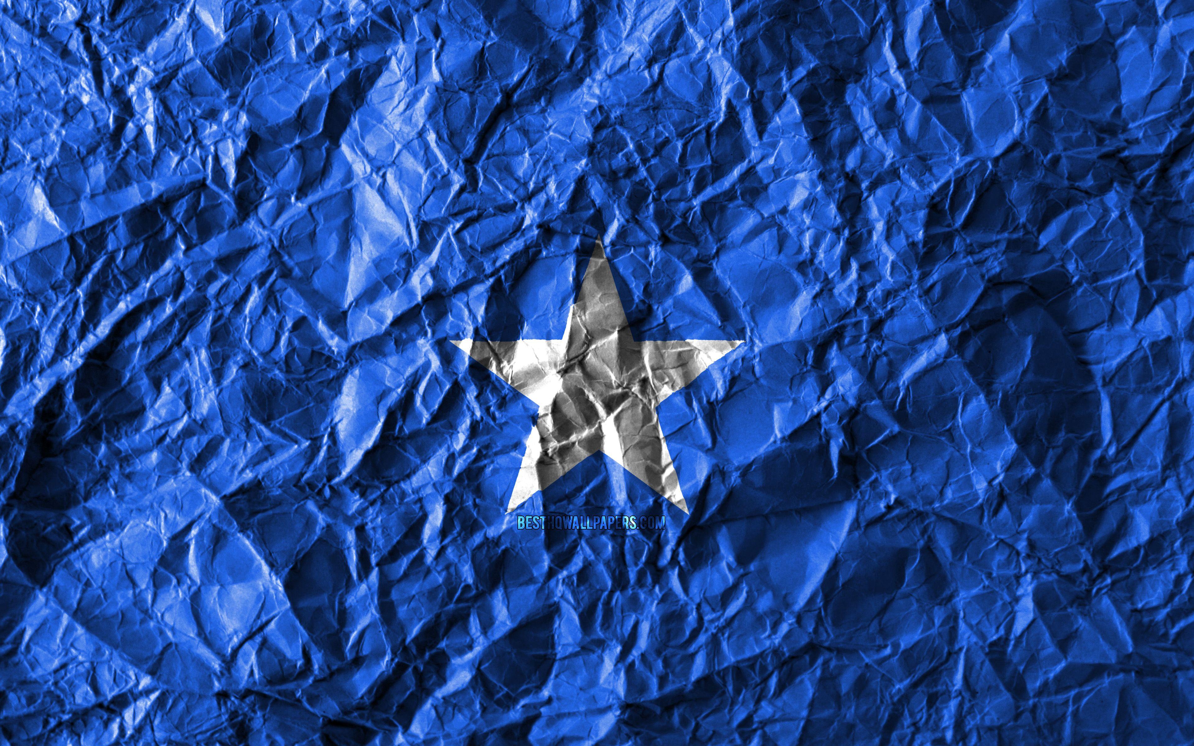 3840x2400 Download wallpaper Somalia flag, 4k, crumpled paper