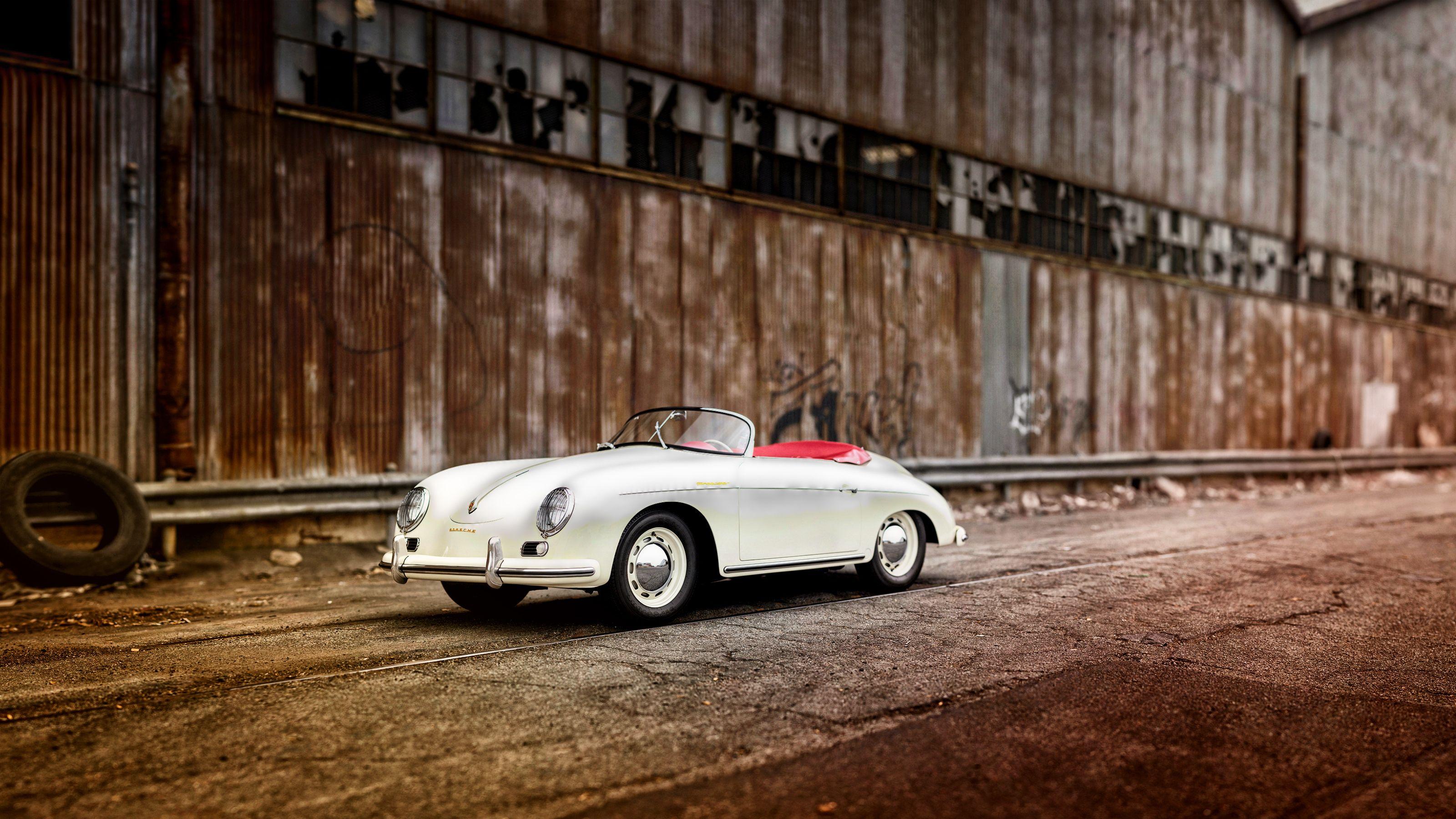3200x1800 Picture Porsche 1955 356A Speedster Reutter White auto