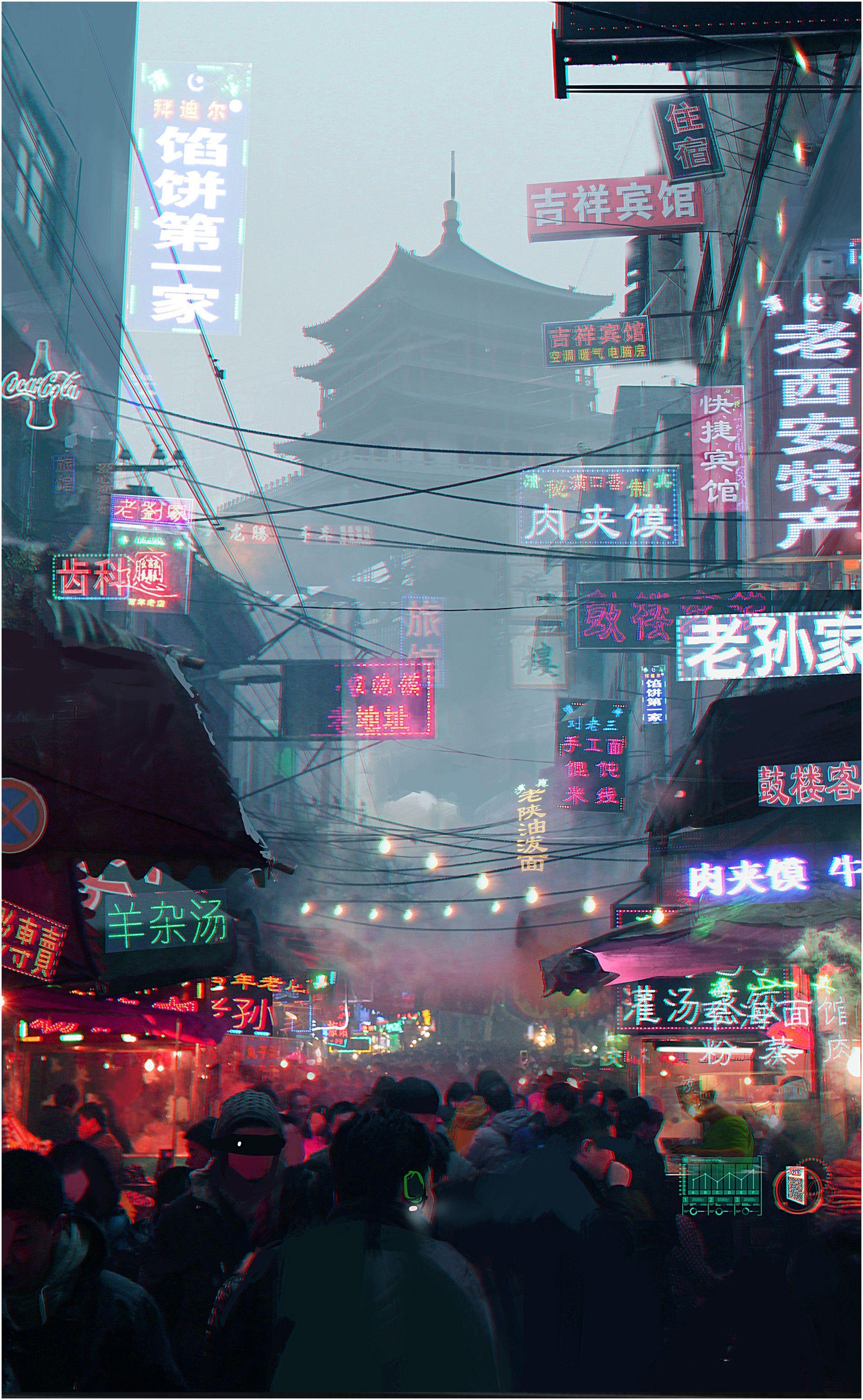 1920x3112 XIan, 手指断了 a. City wallpaper