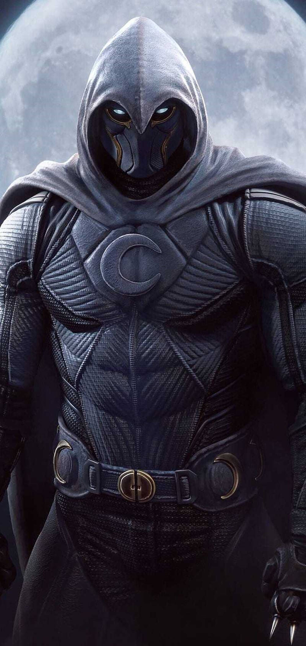 1000x2111 Dark Night Moon Knight Phone Wallpaper