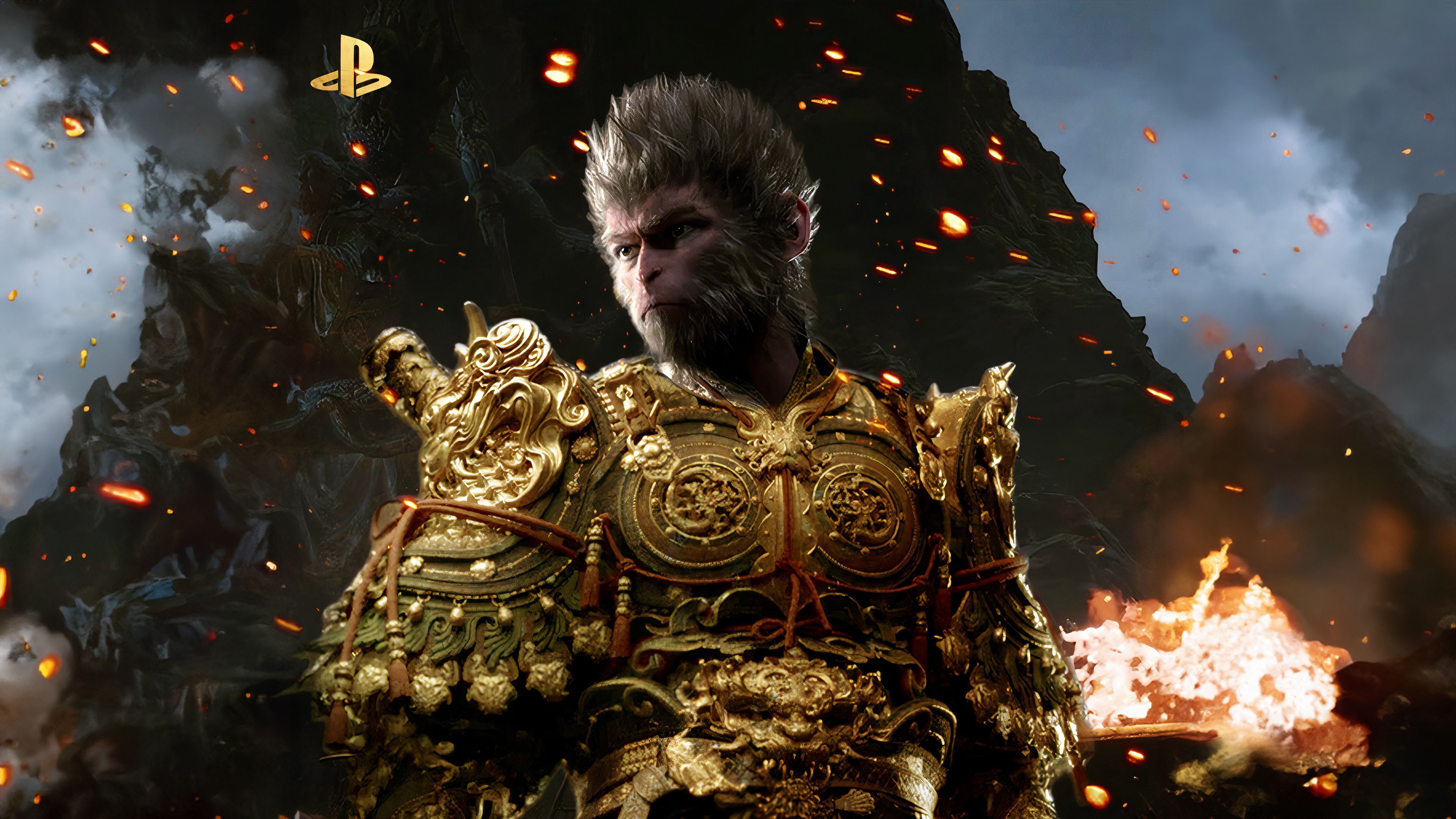 5120x2880 Black Myth: Wukong Wallpaper 4K, Gold