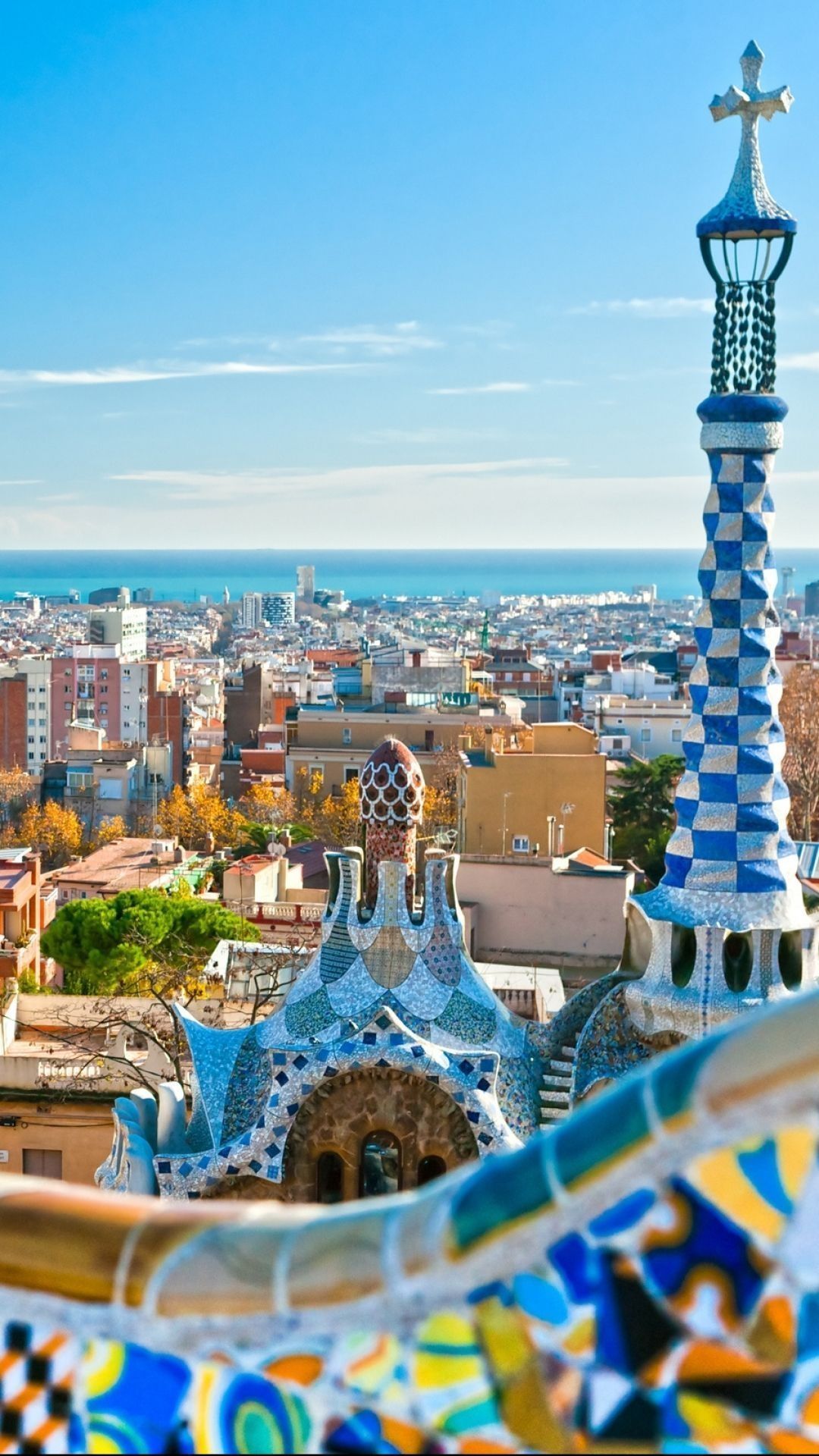 1080x1920 Parc Guell (Barcelona) Wallpaper