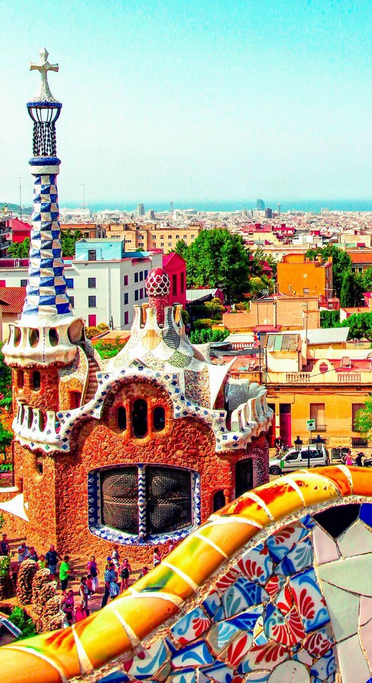 736x1351 Park Guell Barcelona, Spain