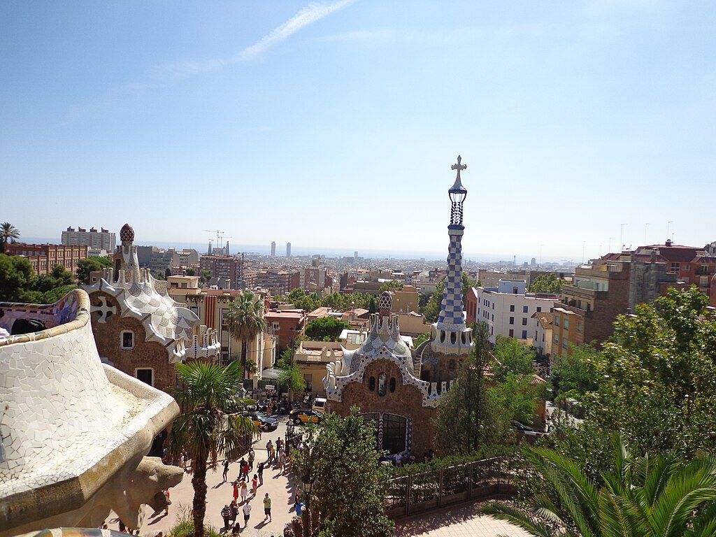 1024x768 Barcelona city view from Park