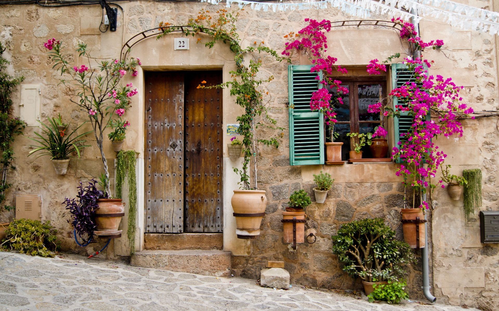 1920x1200 Charming Floral Doorway