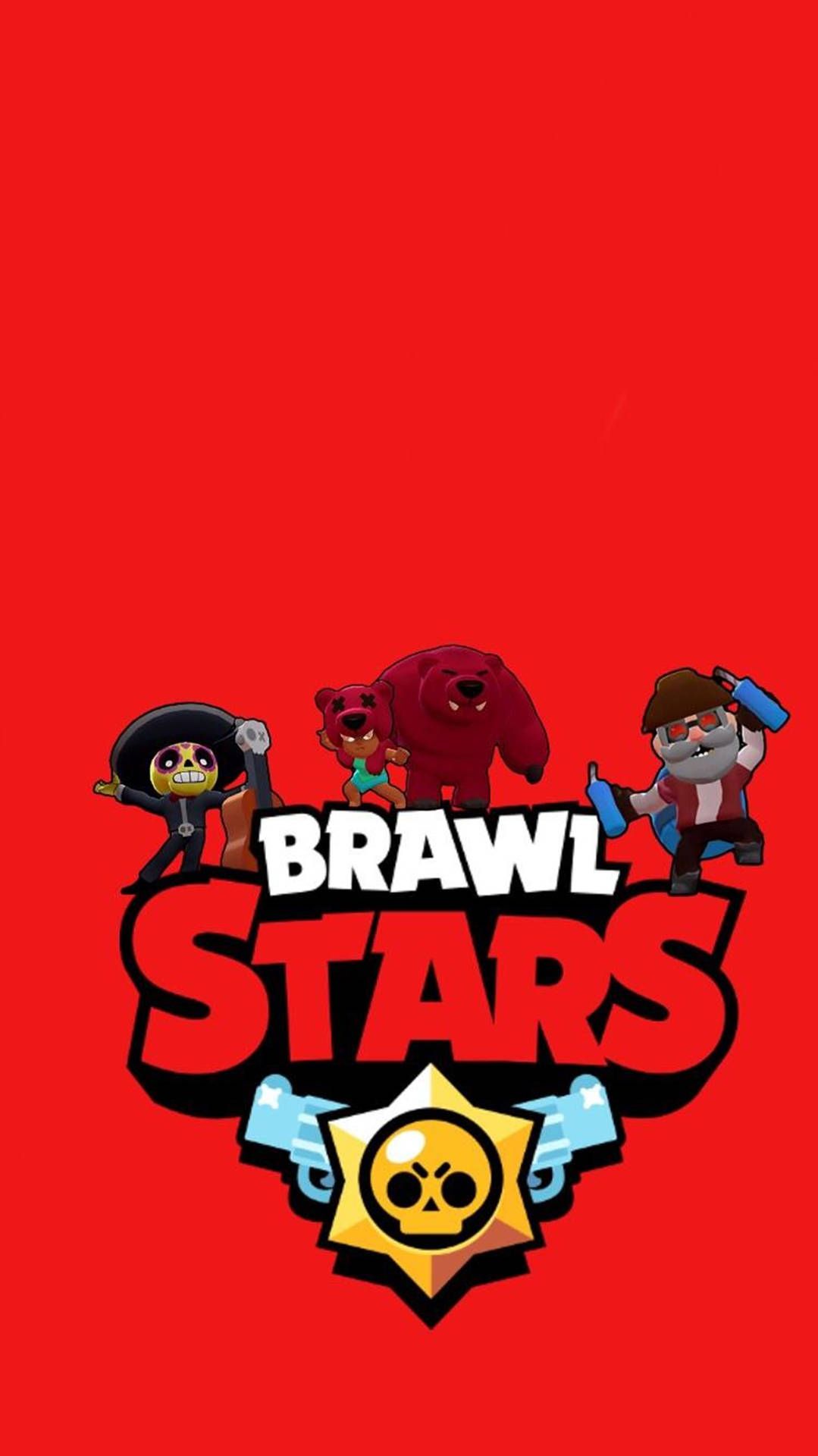 1079x1920 Vertical Red Logo Brawl Stars 4k