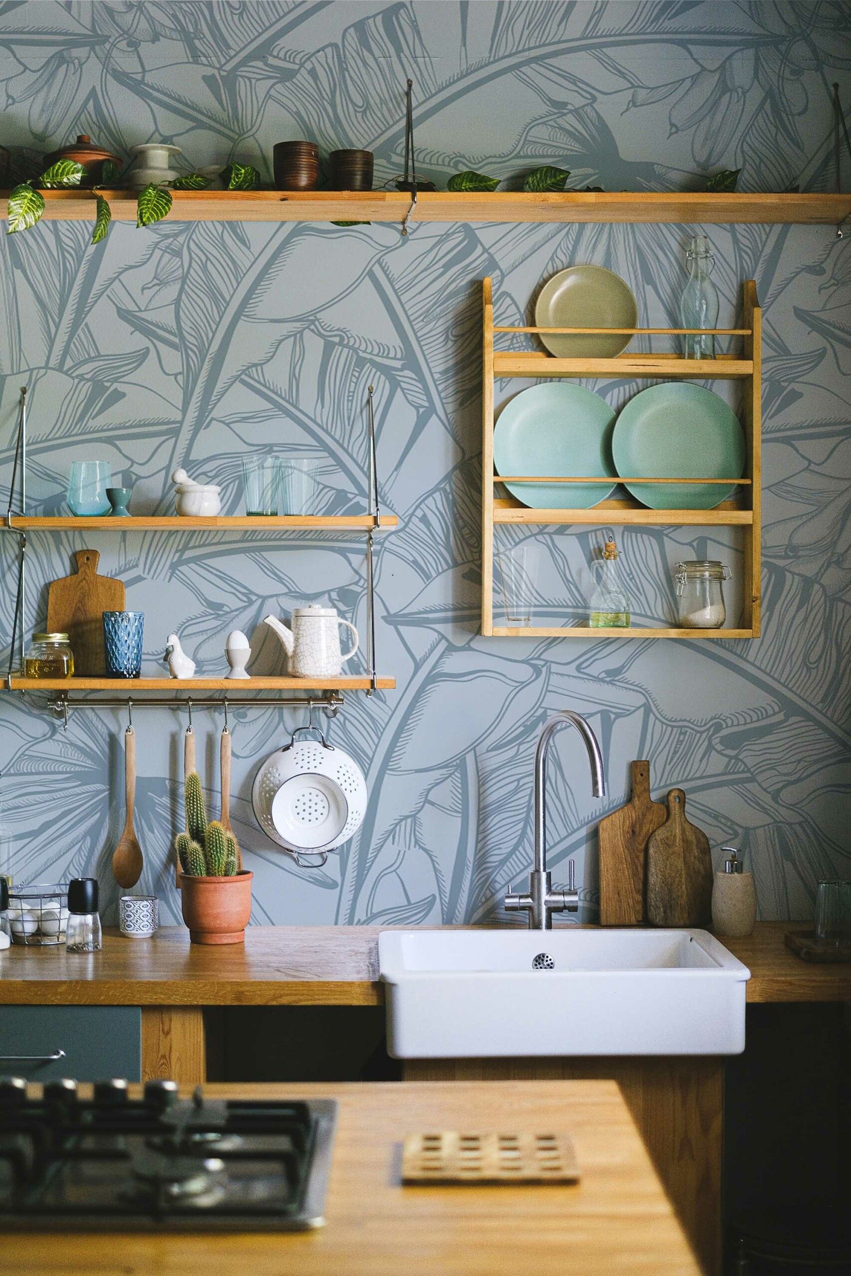 1707x2560 Calm Kitchen Peel and Stick Wall Mural