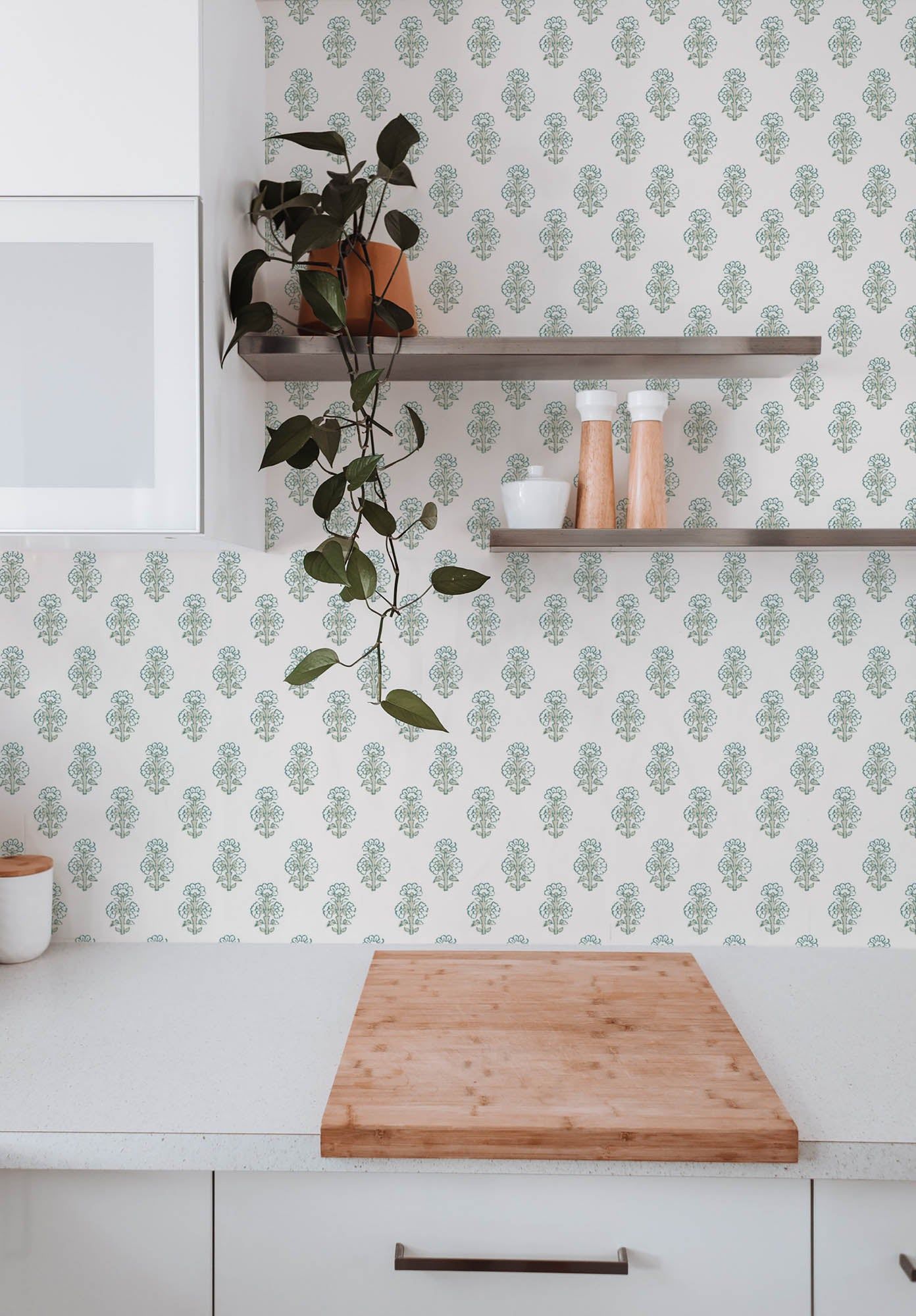 1392x2000 Talelayo Light Blue and Green Wallpaper 2 ft x 10 ft Roll / Premium Matte Paper