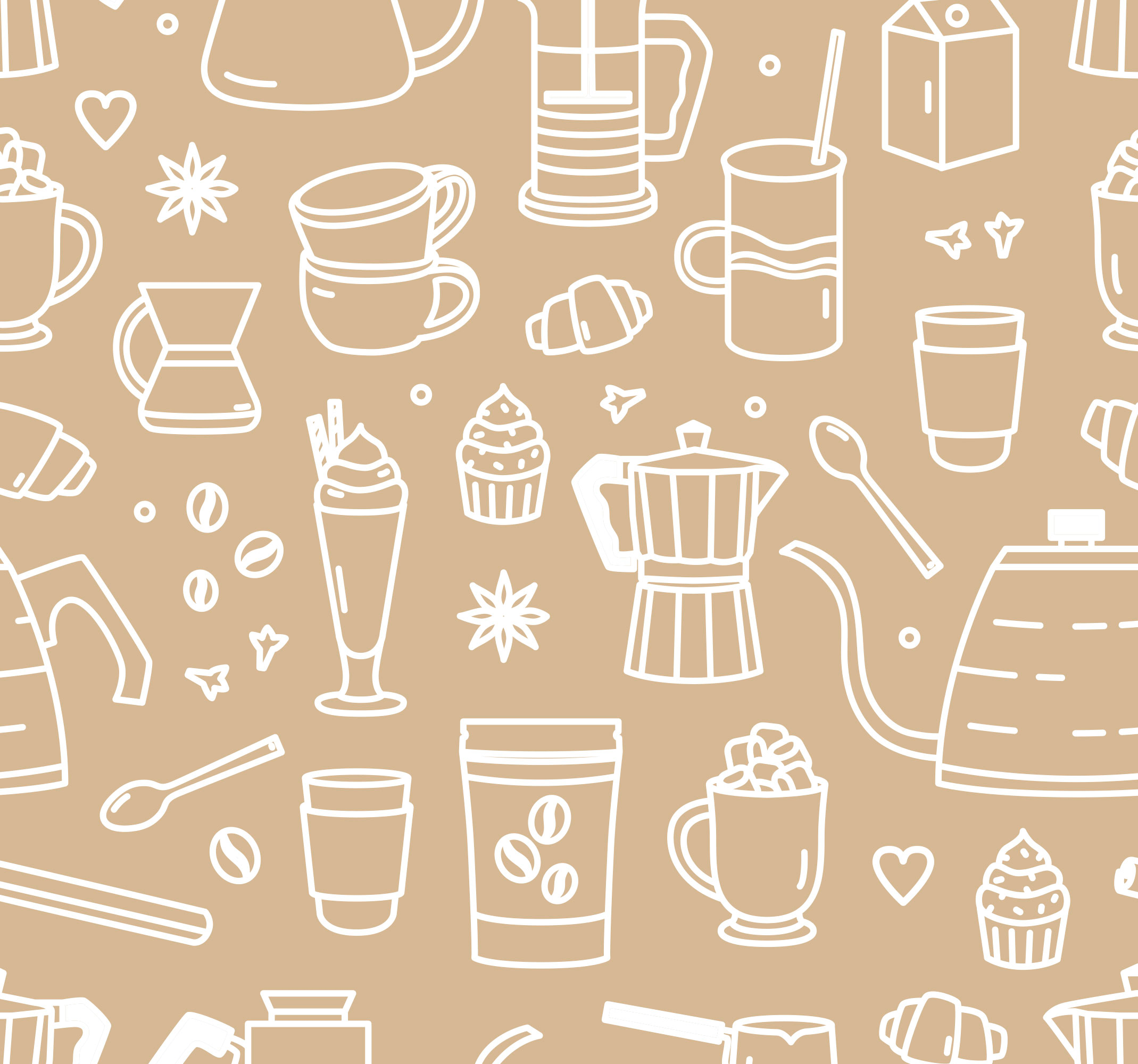 2139x2000 Café Motif Ensemble kitchen wallpaper