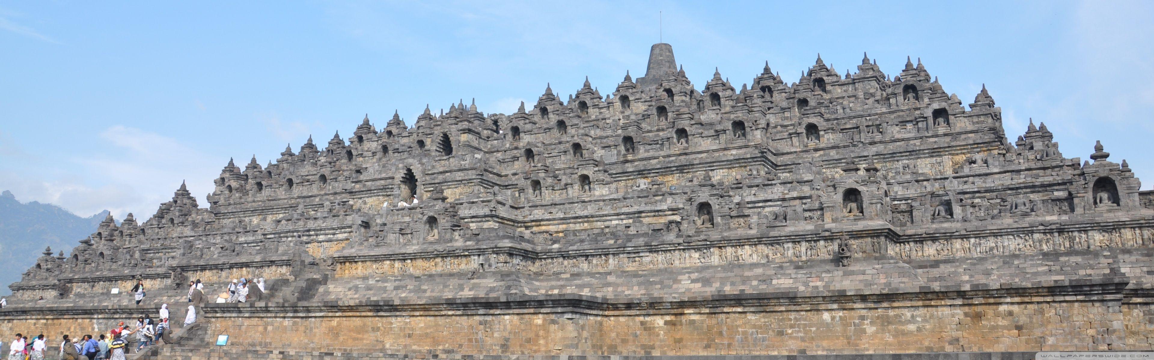 3840x1200 Borobudur Wallpaper