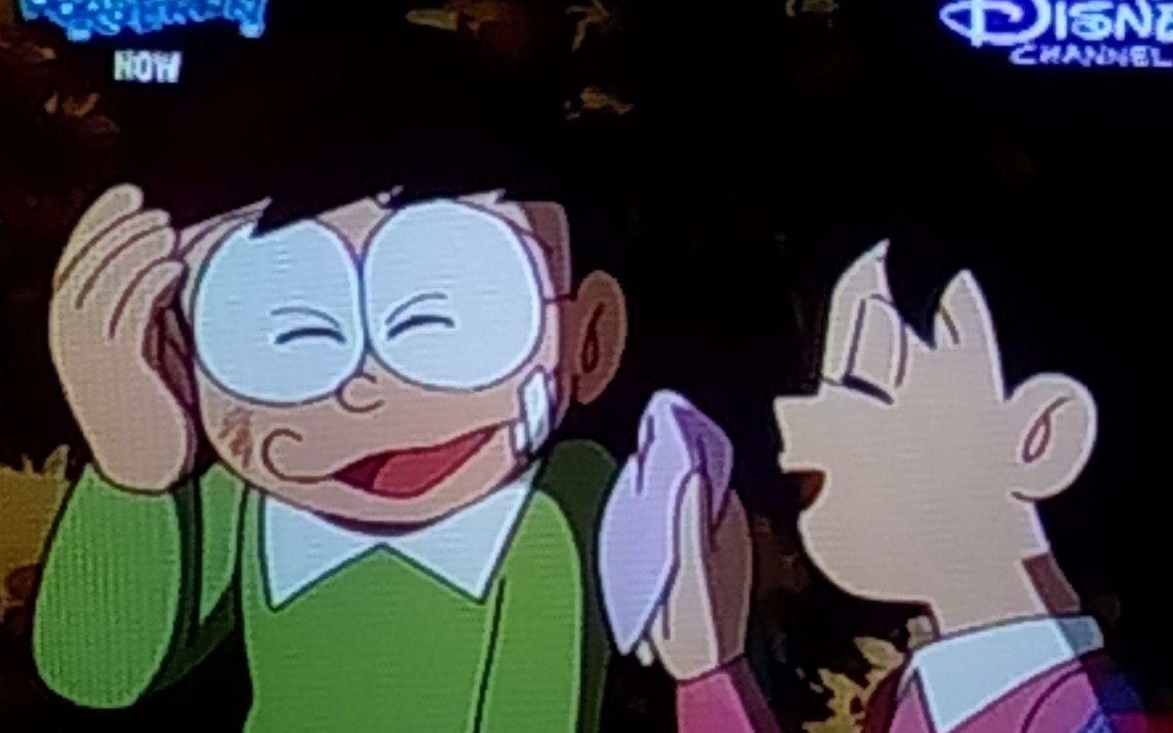 1680x1050 Free download Doraemon image Shizuka consoling Nobita HD