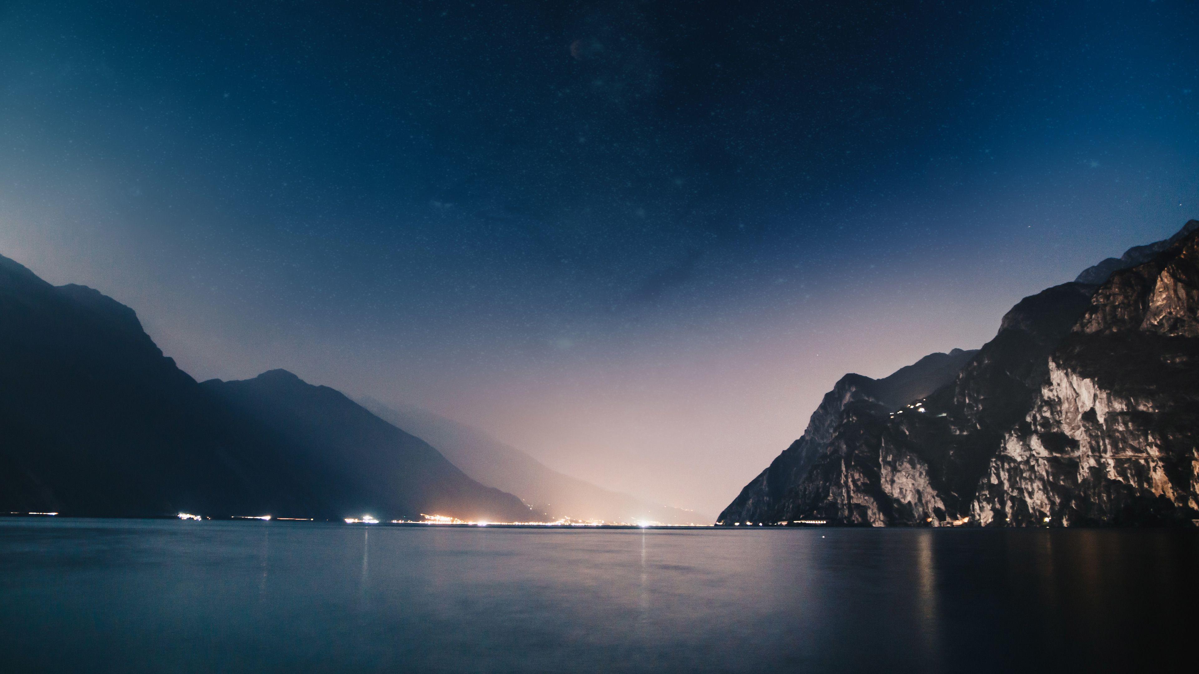 3840x2160 Wallpaper 4k Mountains Night Sea 4k 5k 4k Wallpaper, 5k Wallpaper, Hd Wallpaper, Mountains Wallpaper, Night Wallpaper, Photography Wallpaper, Sky Wallpaper