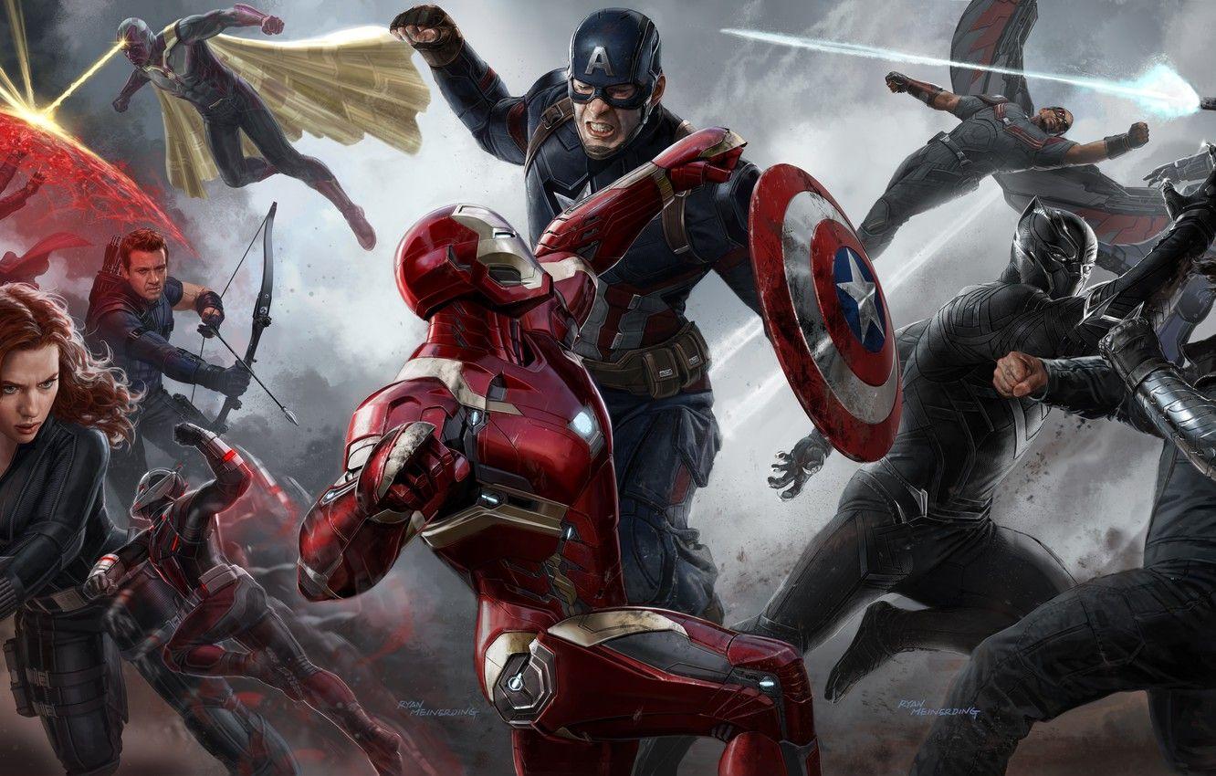 1332x850 Wallpaper Scarlett Johansson, Vision, art, Falcon, Captain