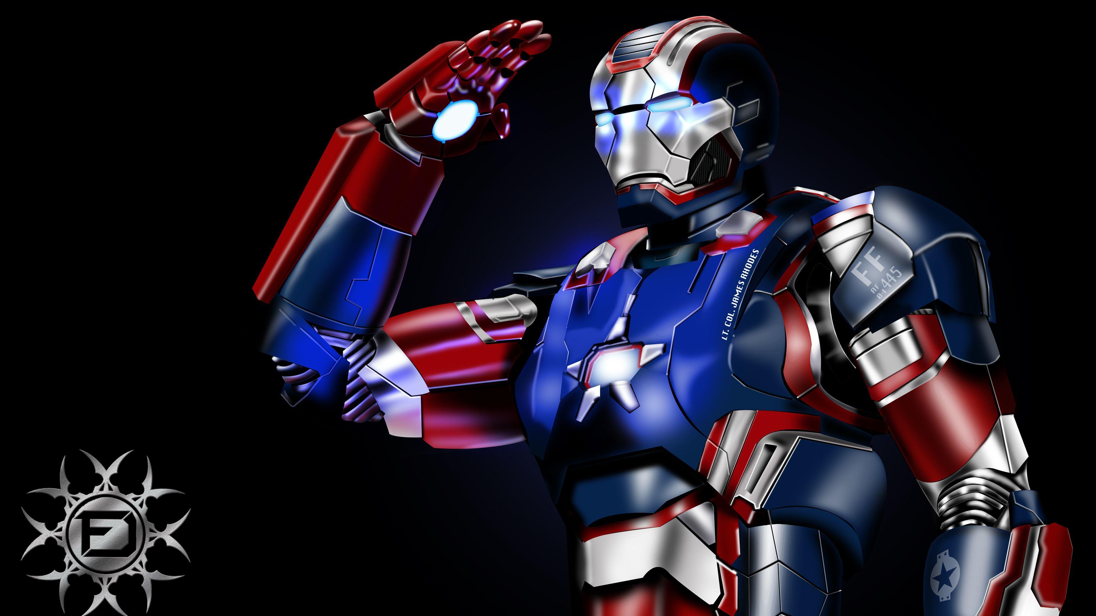 3840x2160 American War Machine Iron Patriot Wallpaper Patriot