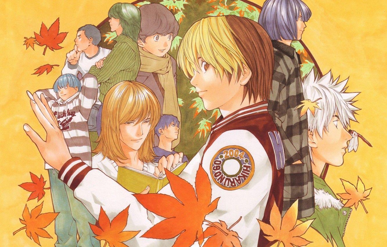 1332x850 Wallpaper anime, guys, players, Hikaru no Go image