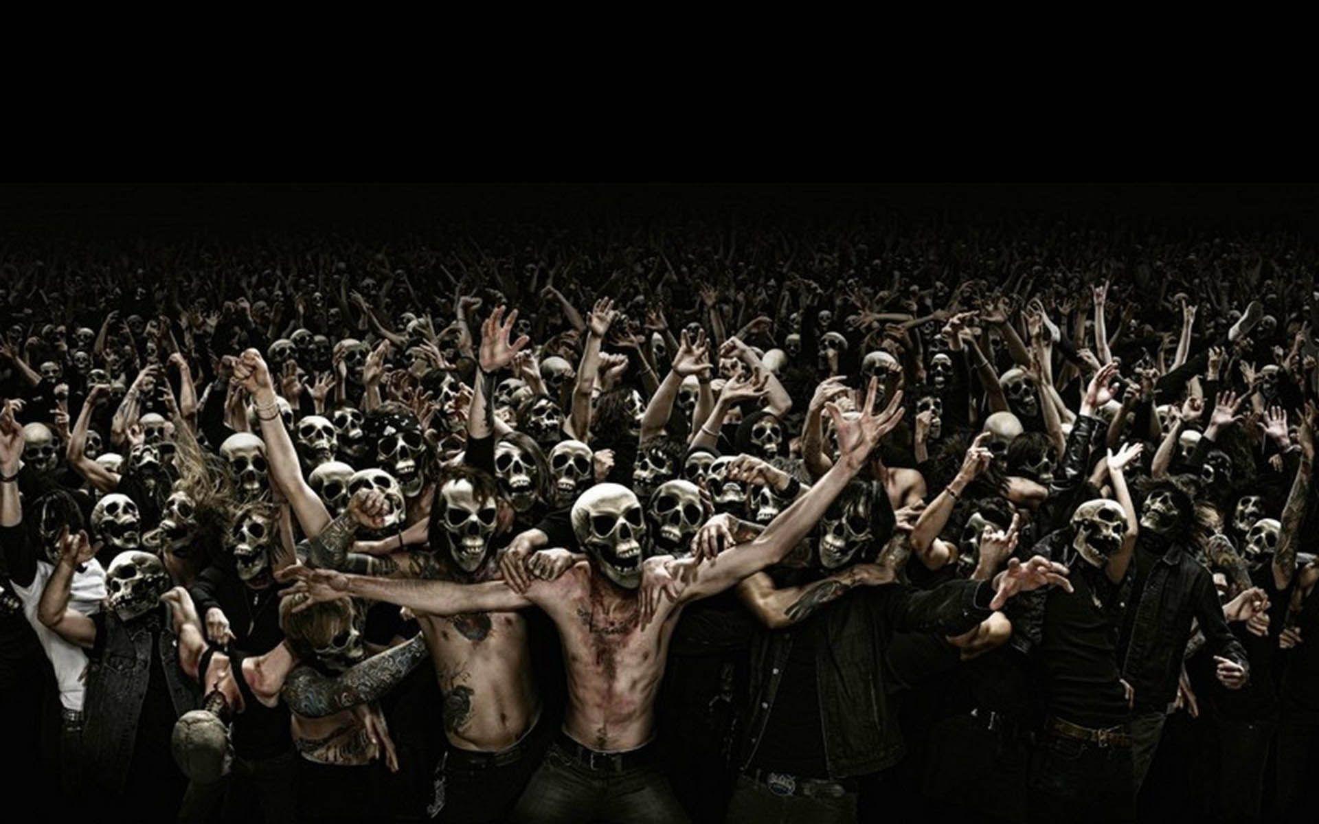 1920x1200 Crowd Of Skull Faces Picture, Photo, and Image for Facebook