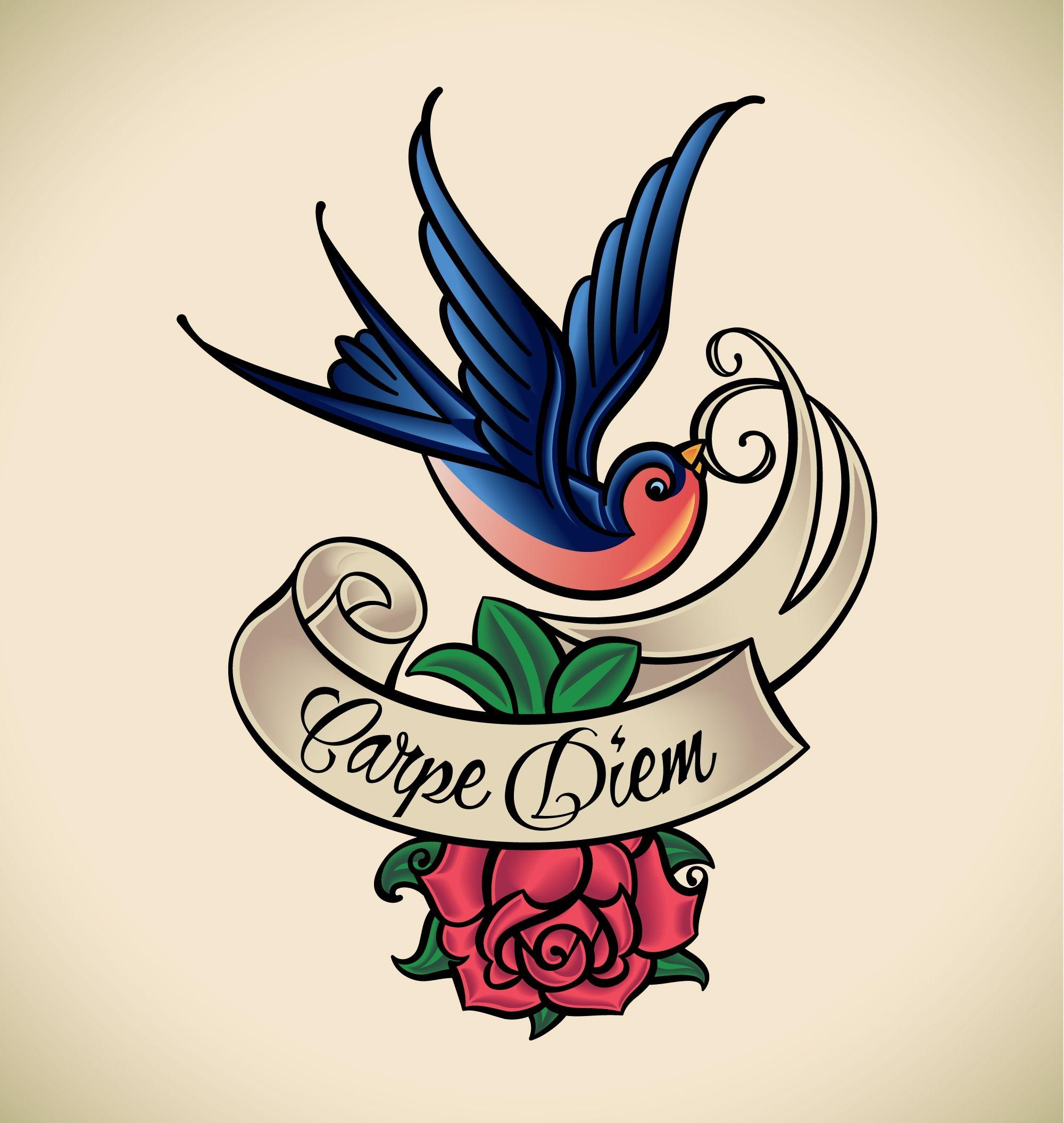 2000x2110 Swallow & Rose, Carpe Diem