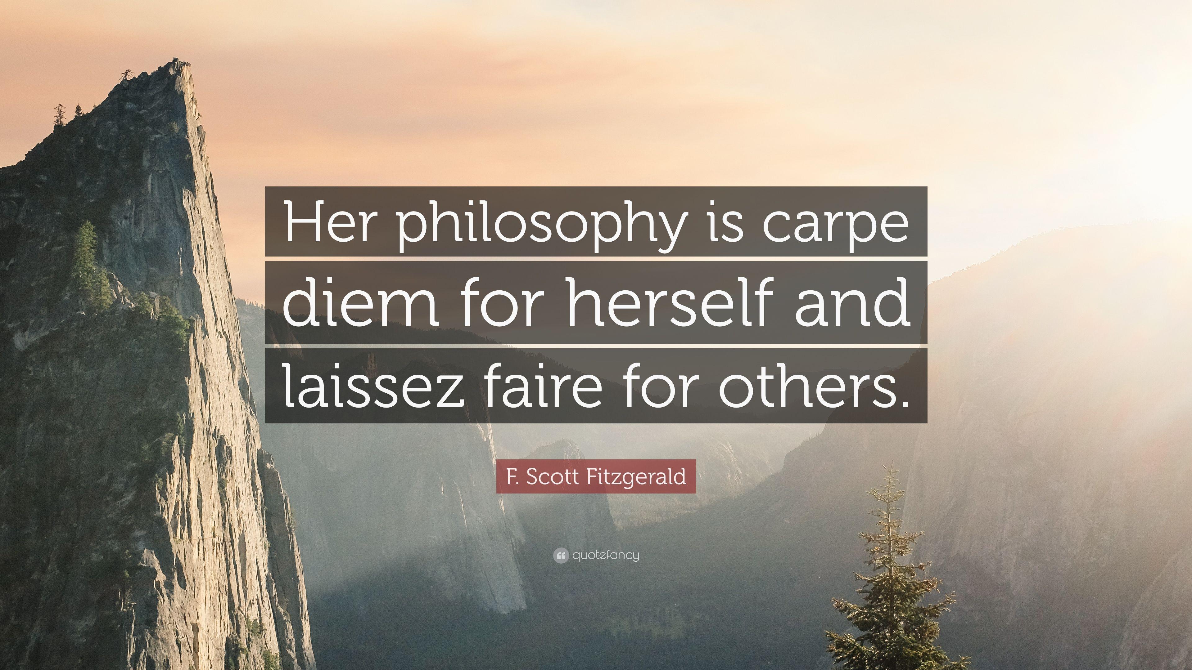 3840x2160 F. Scott Fitzgerald Quote: “Her philosophy is carpe diem