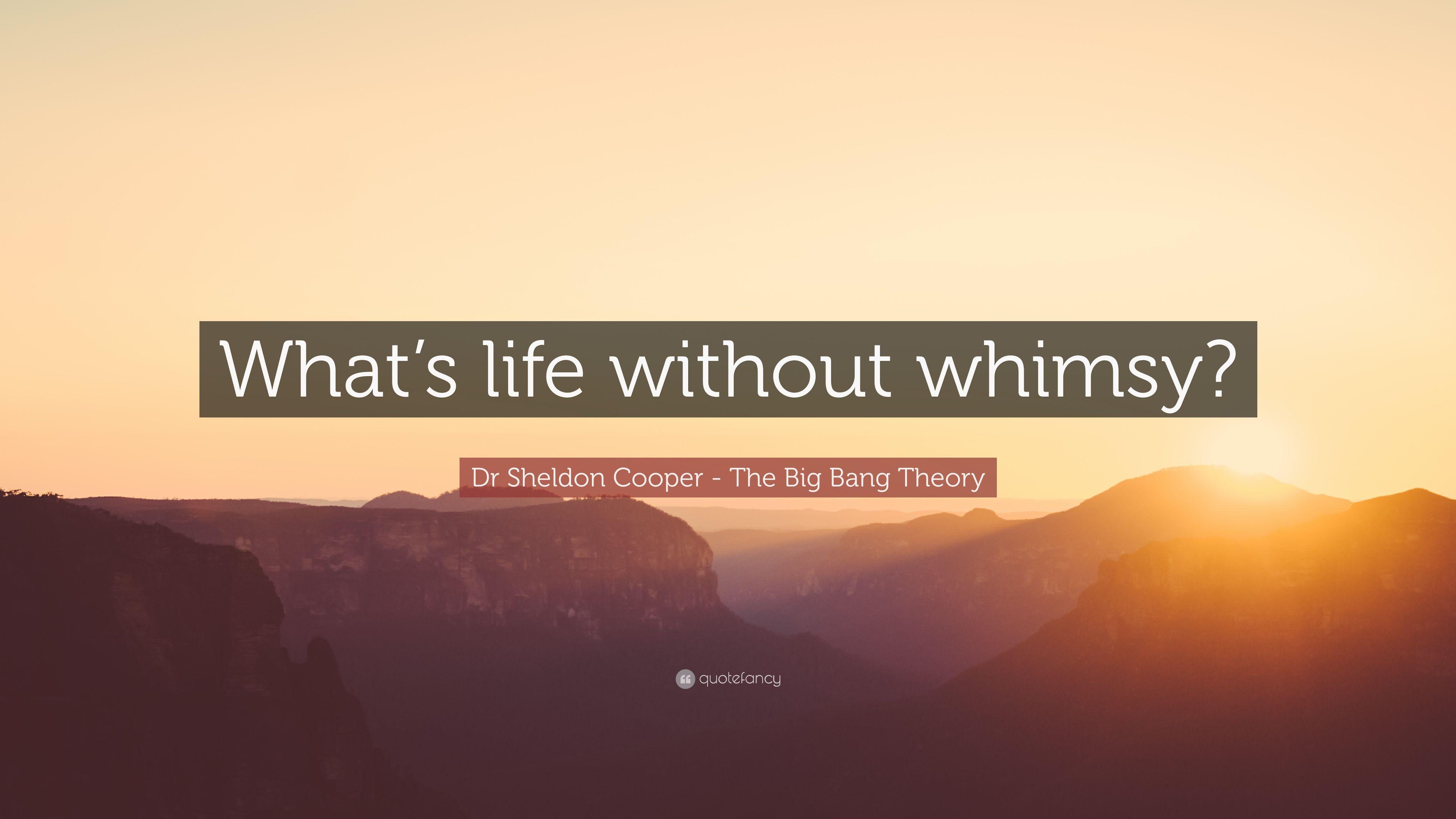 3840x2160 Dr Sheldon Cooper Big Bang Theory Quote: “What's life