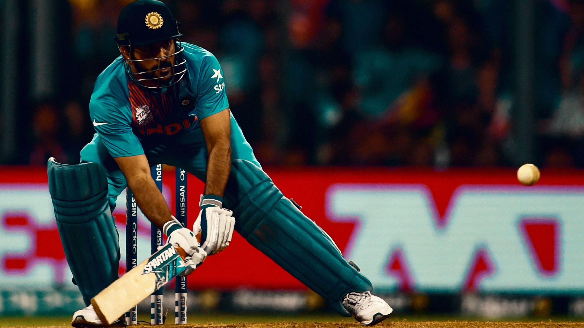 2048x1152 India's Captain Mahendra Singh Dhoni Wallpaper