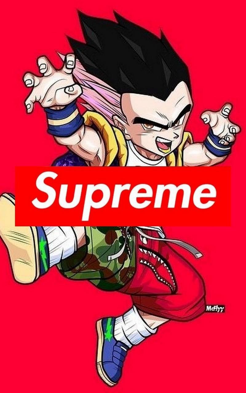 800x1280 Goku x Supreme Wallpaper Art for Android
