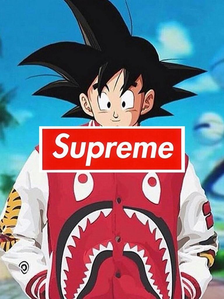 768x1028 Goku x Supreme Wallpaper Art for Android