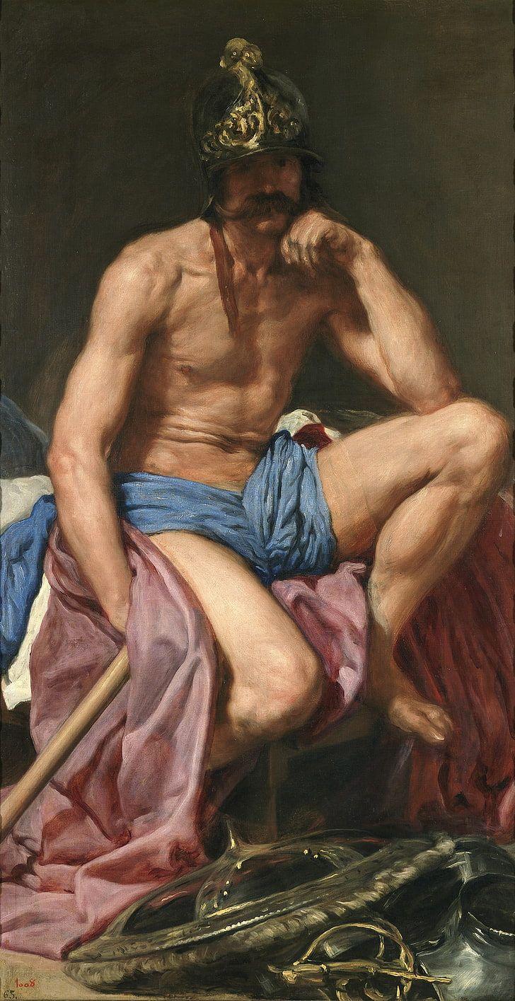 728x1415 HD wallpaper: Greek mythology, Ares, Diego Velázquez, Mars