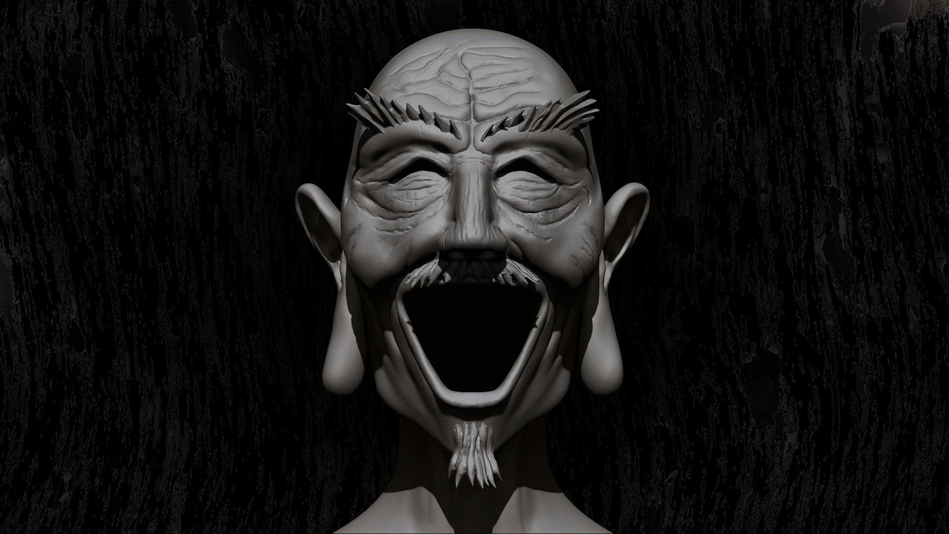 1920x1080 Here's Isaac Netero from a shitty hobbyist sculptor