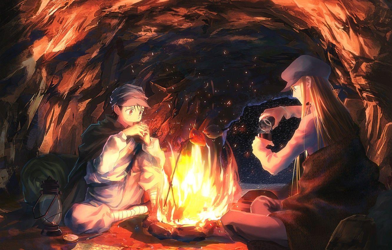 1332x850 Photo Wallpaper Anime, Art, Cave, Kaito, Hunter X Hunter