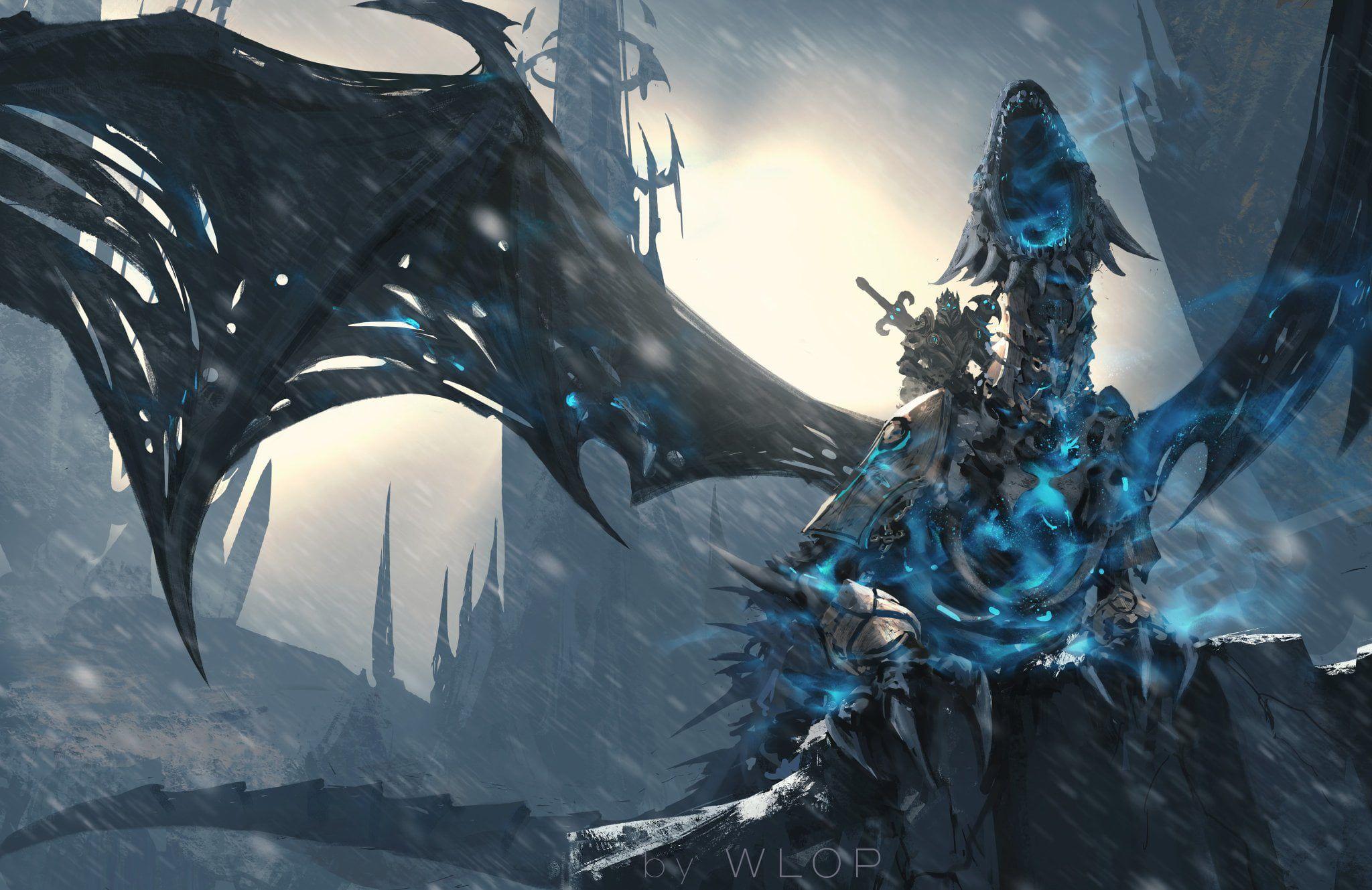 2048x1329 Lich King wallpaper, digital art, artwork, WLOP, video games