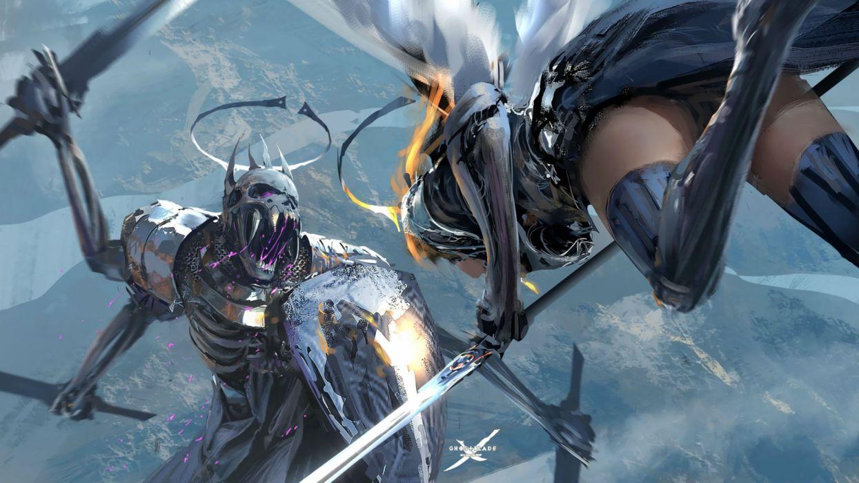 1245x700 GHOSTBLADE anime fantasy comics adventure manga wlop perfect ghost