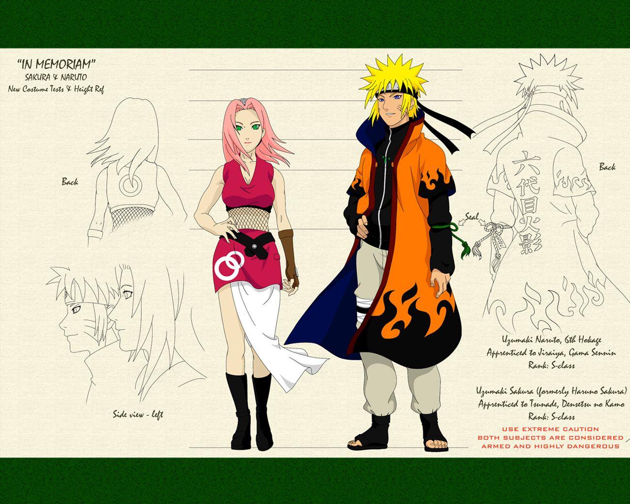 1280x1024 Sakura Haruno and Naruto Uzumaki Wallpaper and Background