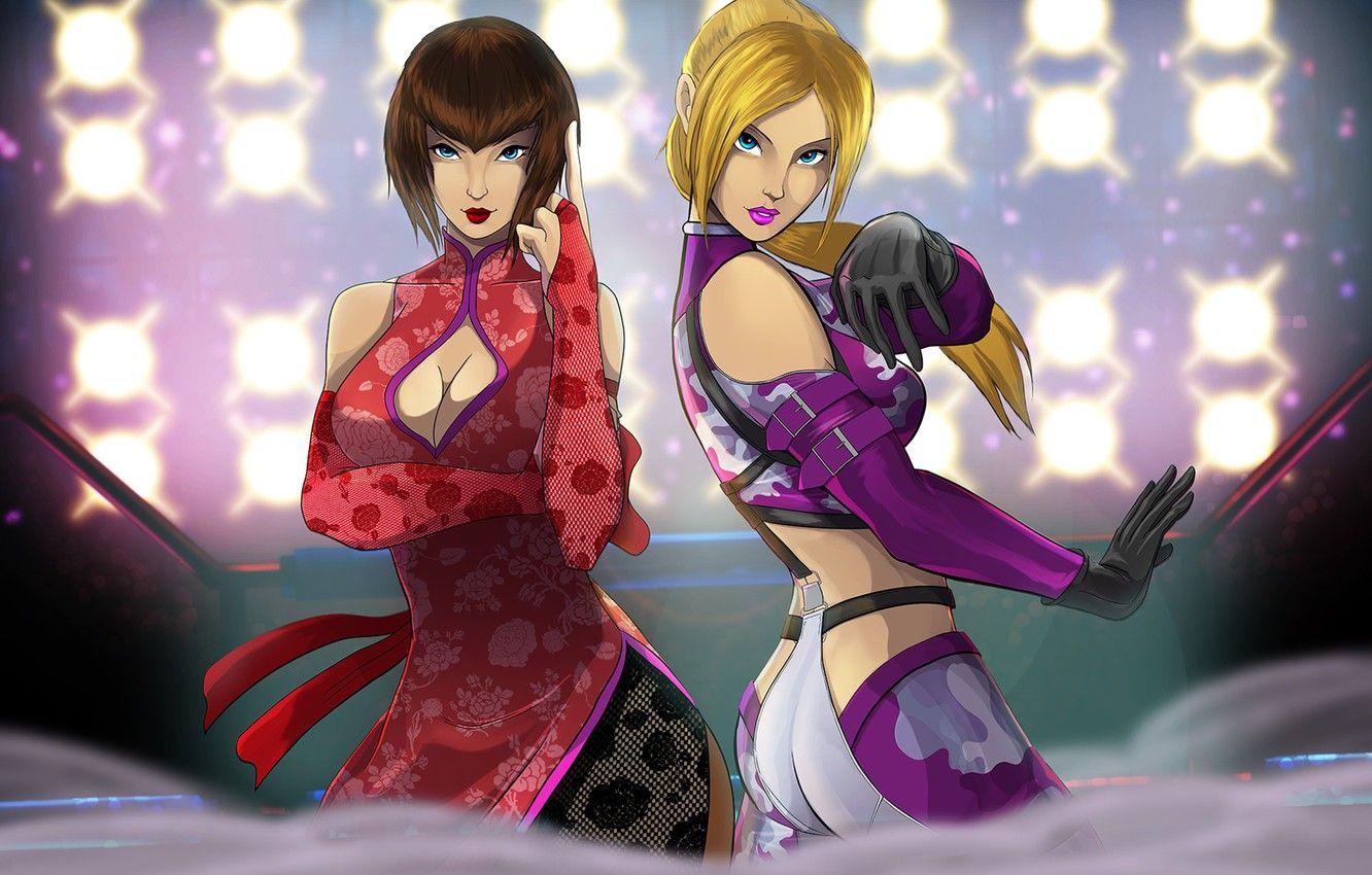 1332x850 Wallpaper chest, girls, dress, costume, fighter, namco, tekken, nina williams, anna williams image for desktop, section сэйнэн
