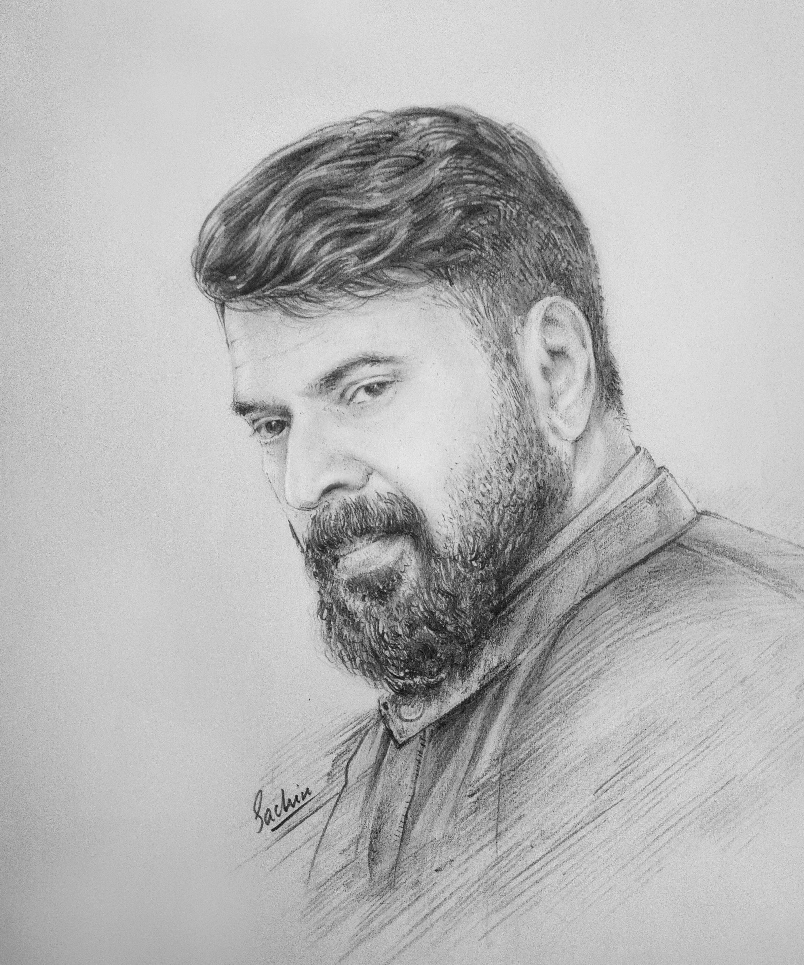 2793x3351 Mammootty Pencil Portrait✍. .. .. #mammootty