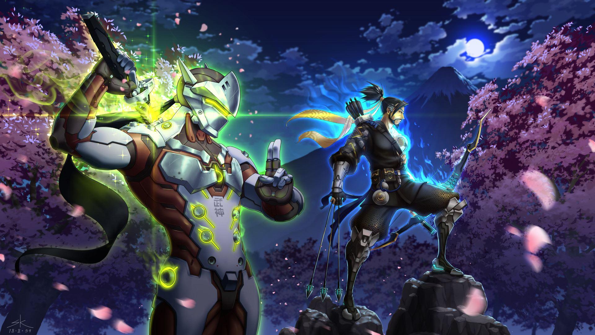 1920x1080 Hanzo & Genji Wallpaper 1920x1080 HD Free