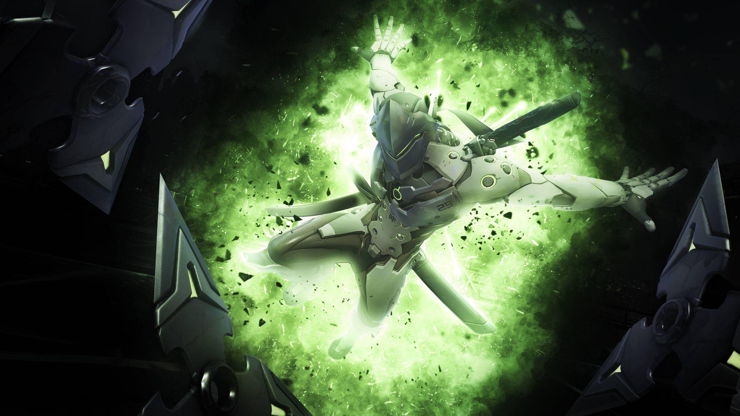 2560x1440 Download wallpaper: Genji from Overwatch 2560x1440