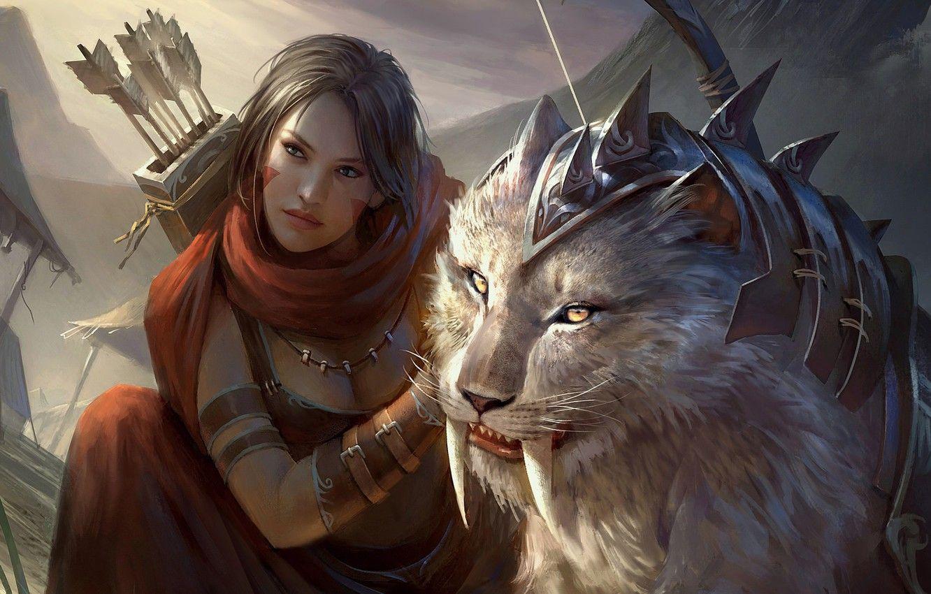 1332x850 Wallpaper fantasy, art, Legend of the Cryptids, Fajareka Setiawan, fragment, Brea the Untamed (Reg) image for desktop, section игры